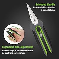 Vista 5 de WORKPRO Paquete de 2 tijeras de podar de jardín con funda, podadoras de mano pequeñas de 6.5 pulgadas, cortadoras de tijeras, cuchillas rectas
