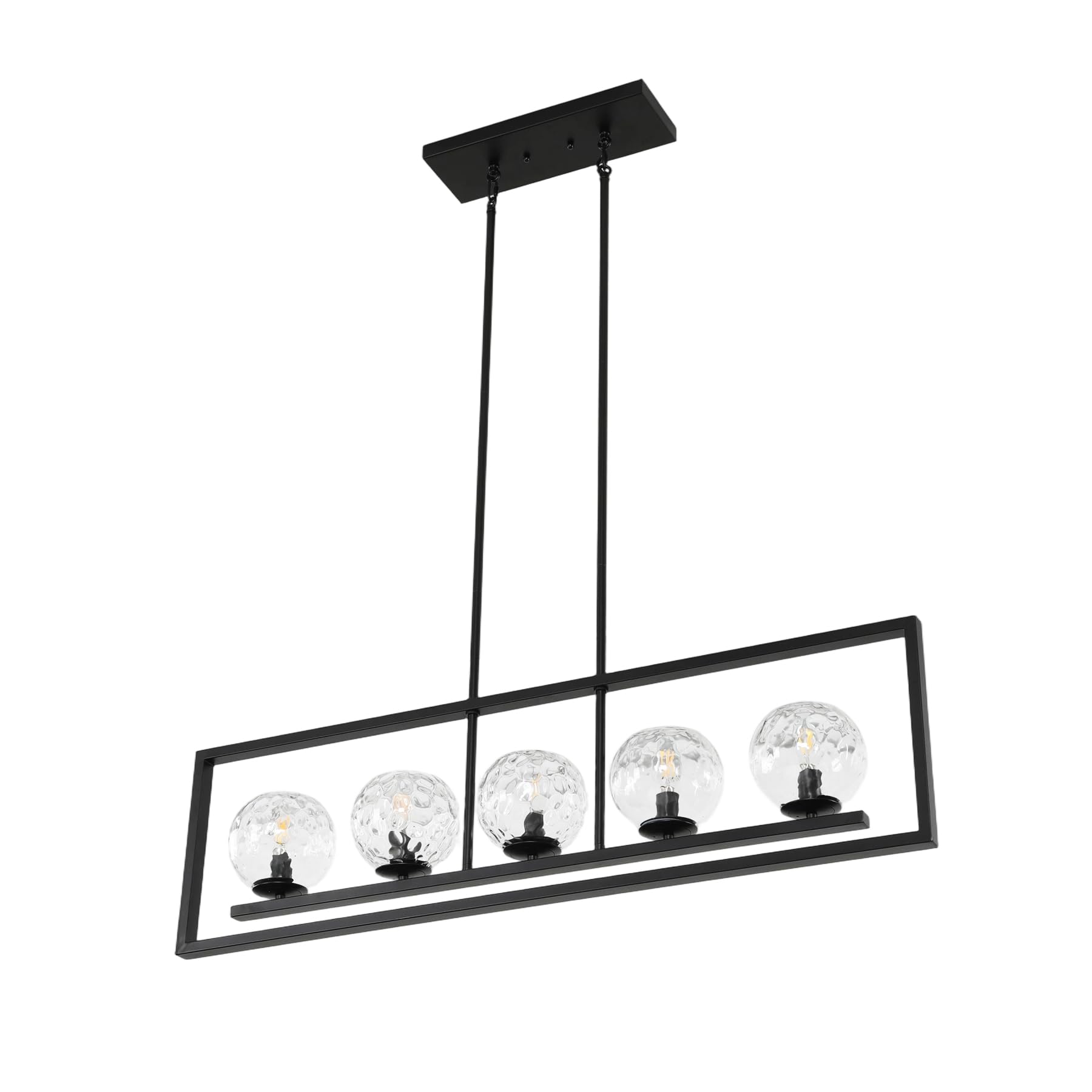 Tribesigns Moderne 5-flammige Hängeleuchte, höhenverstellbar, metallene Deckenleuchte für Esszimmer, Küche, Foyer, Eingangsbereich und Schlafzimmer (E14-Fassung, ohne Leuchtmittel)