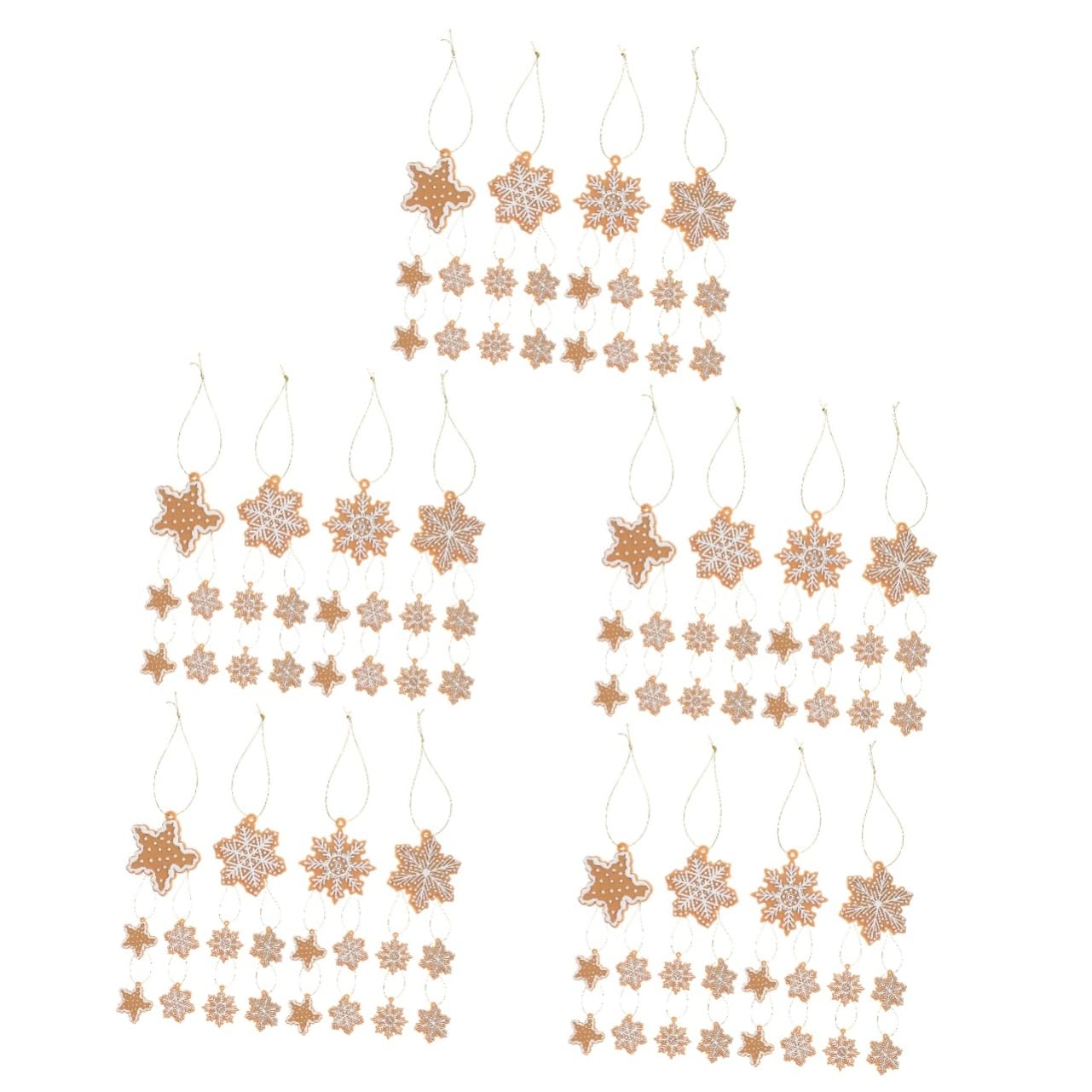 TOPBATHY 100 Pièces Pendentif Flocon de Neige décoration de noël à la Maison décor Suspendu de noël Decoration pour Sapin de Noel Christmas Tree Decorations de Bonbons Le PVC