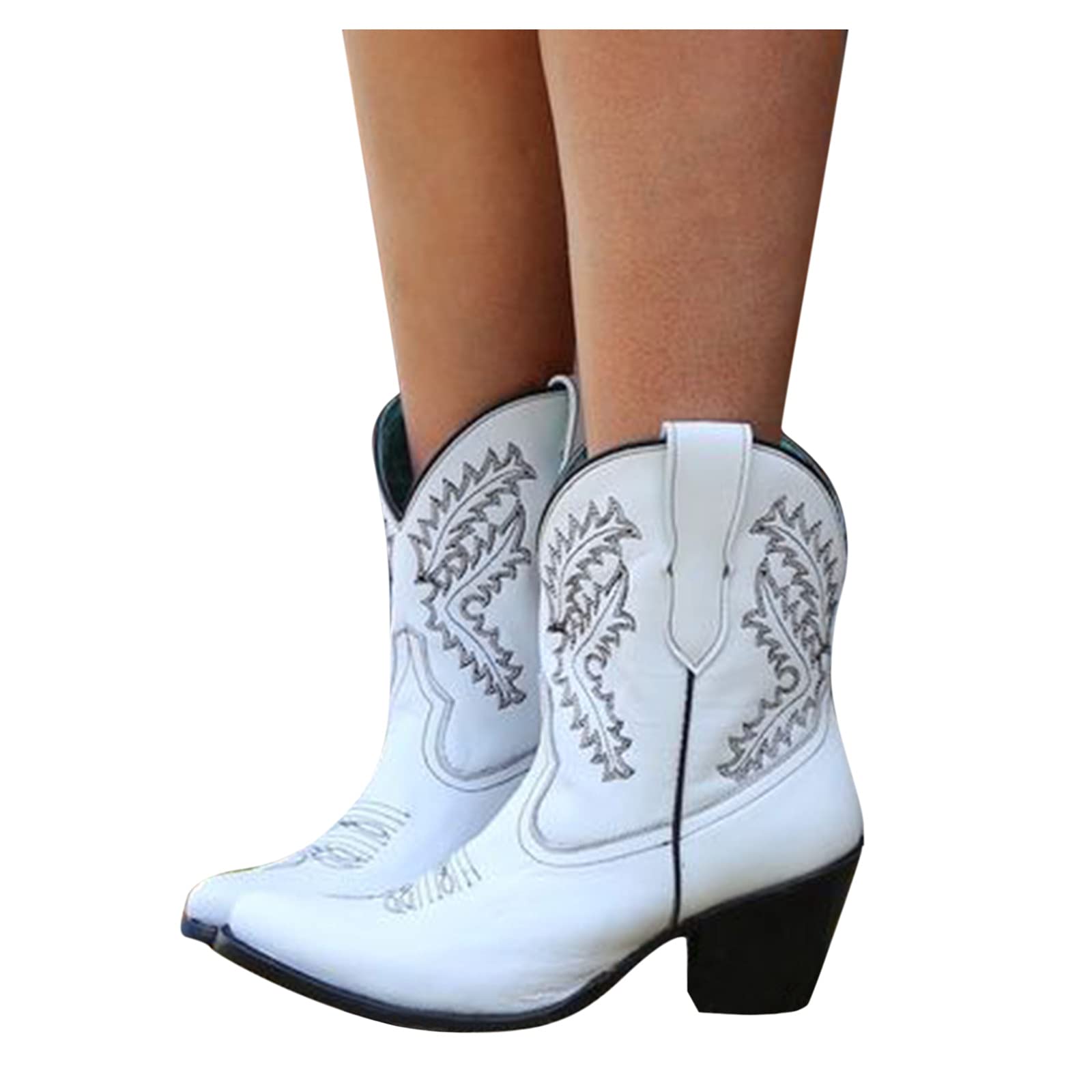 Chaussures Femme Confort Chic Bottine Talon Bottes Cowboy Equitation Bottines Cheval Disco Cuissarde Boots Hiver Santiag Moto Medieval Chaussure Classique Vintage Western