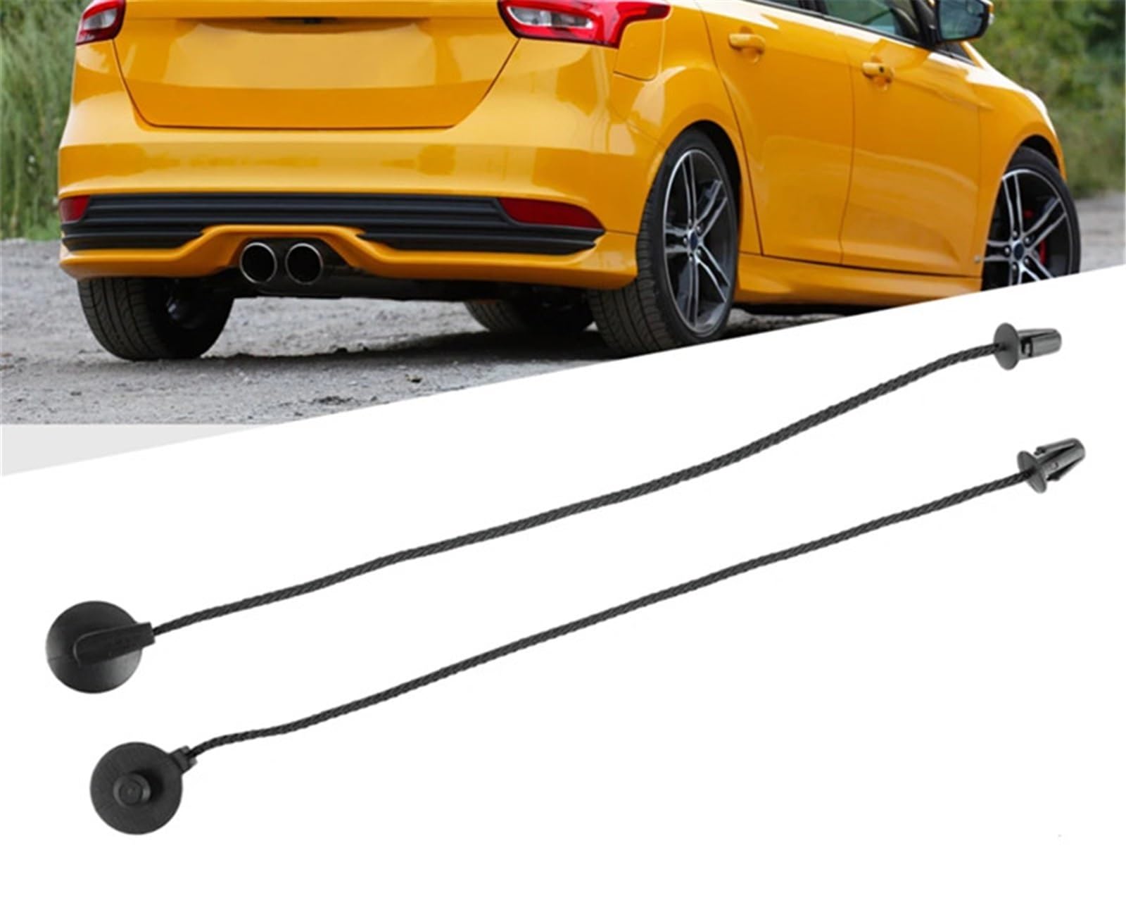 Trasera Maletero Cuerda Compatible con Ford para Focus Hatchback 2012-2017, Estantes Traseros para Maletero, Cuerda para Colgar, Hebilla, Correa De Sujeción 1930212 BM51A46538AA