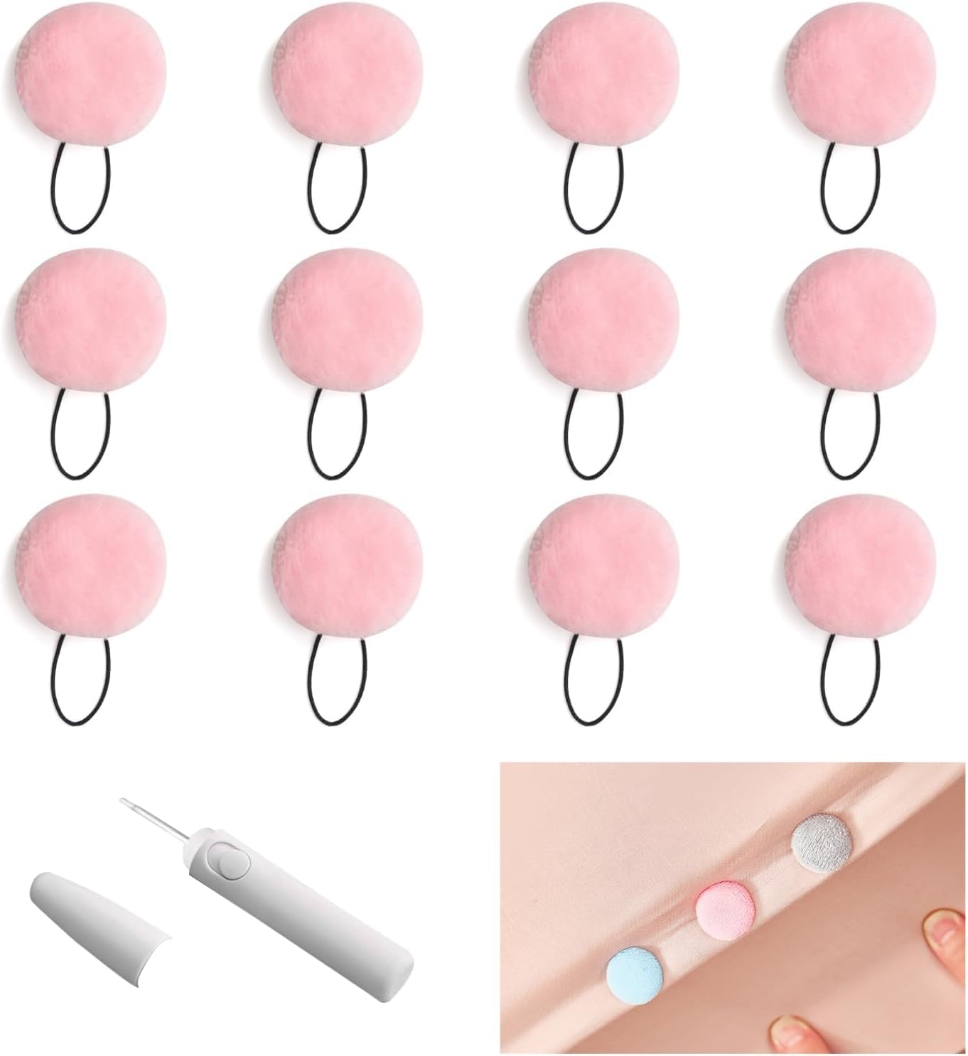 Coehaopike 布団クリップ 12個セット ピンク ブランケットクリップ 針なし 布団 ズレ防止
