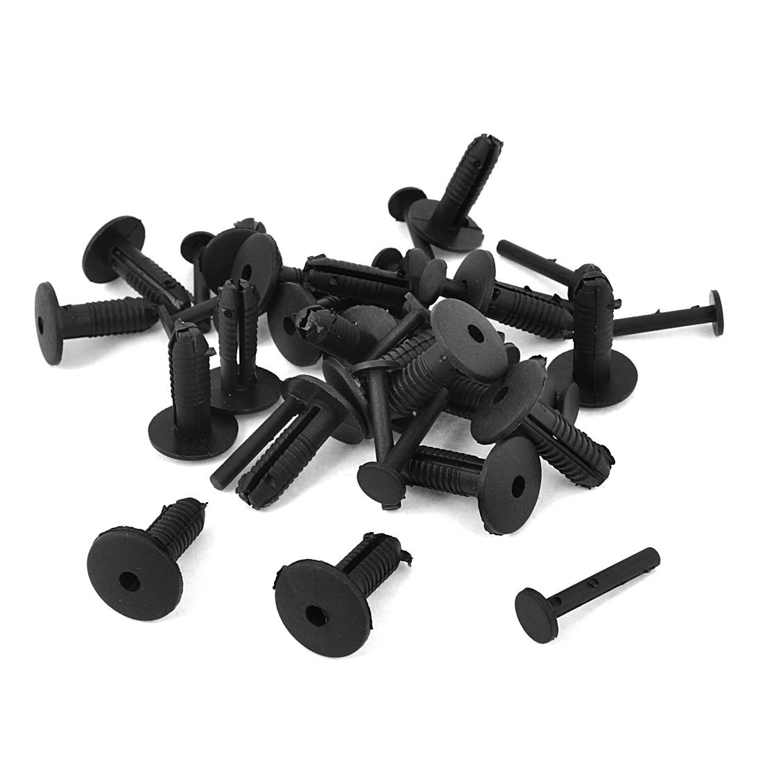 40 rivetti in plastica con diametro del foro da 10 mm, rivetti di fissaggio per paraurti, clip di fissaggio per auto, colore nero