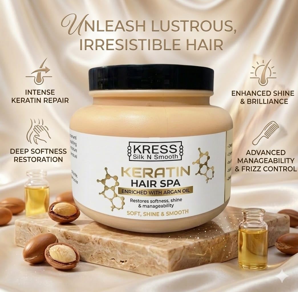 Kress Keratin Hair Spa Cream 1000 ml | Damage Repair Treatment
