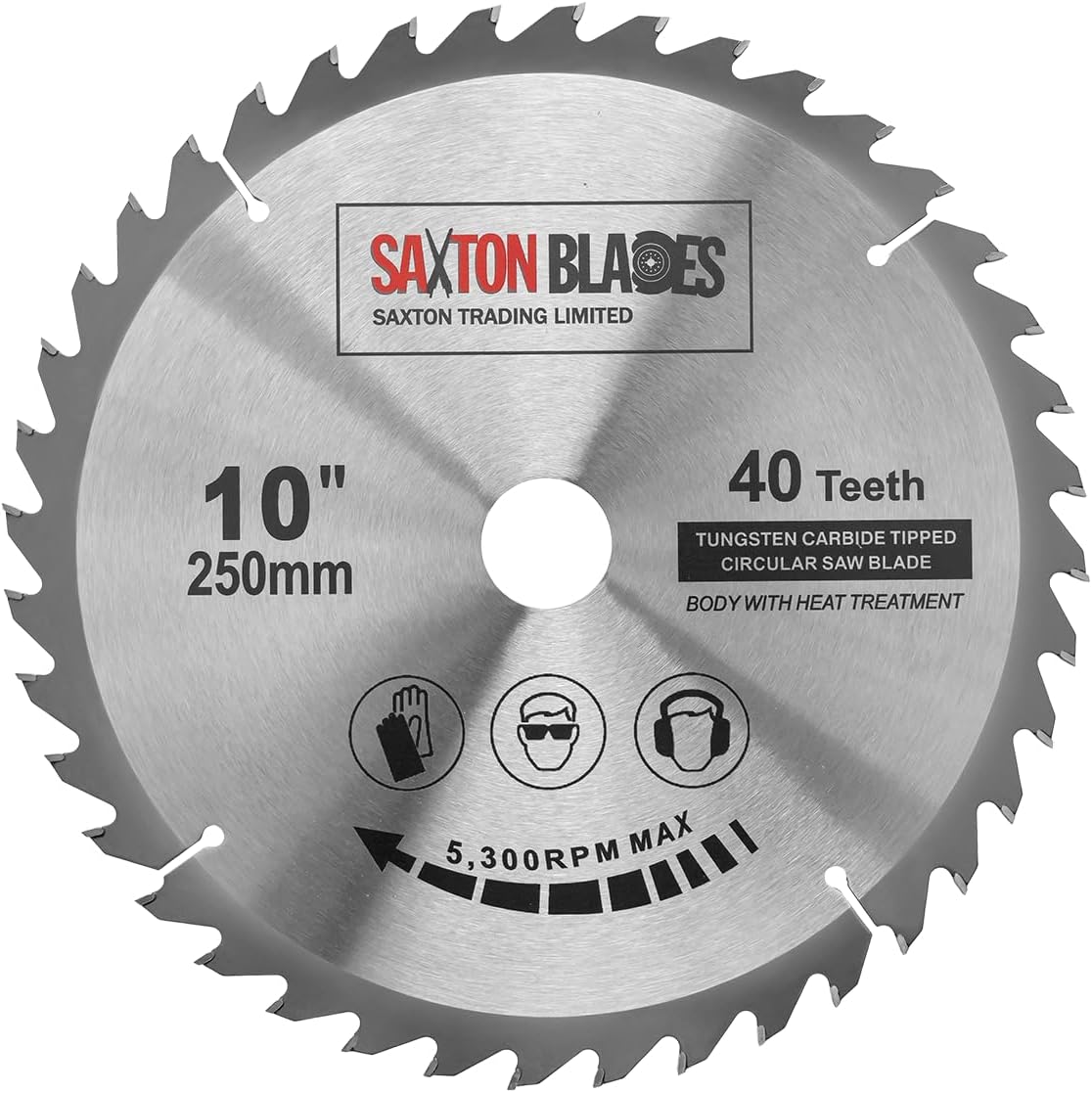 TCT Circular Wood Saw 250mm x 30mm x 40T for Bosch, Makita etc fits 255mm saws