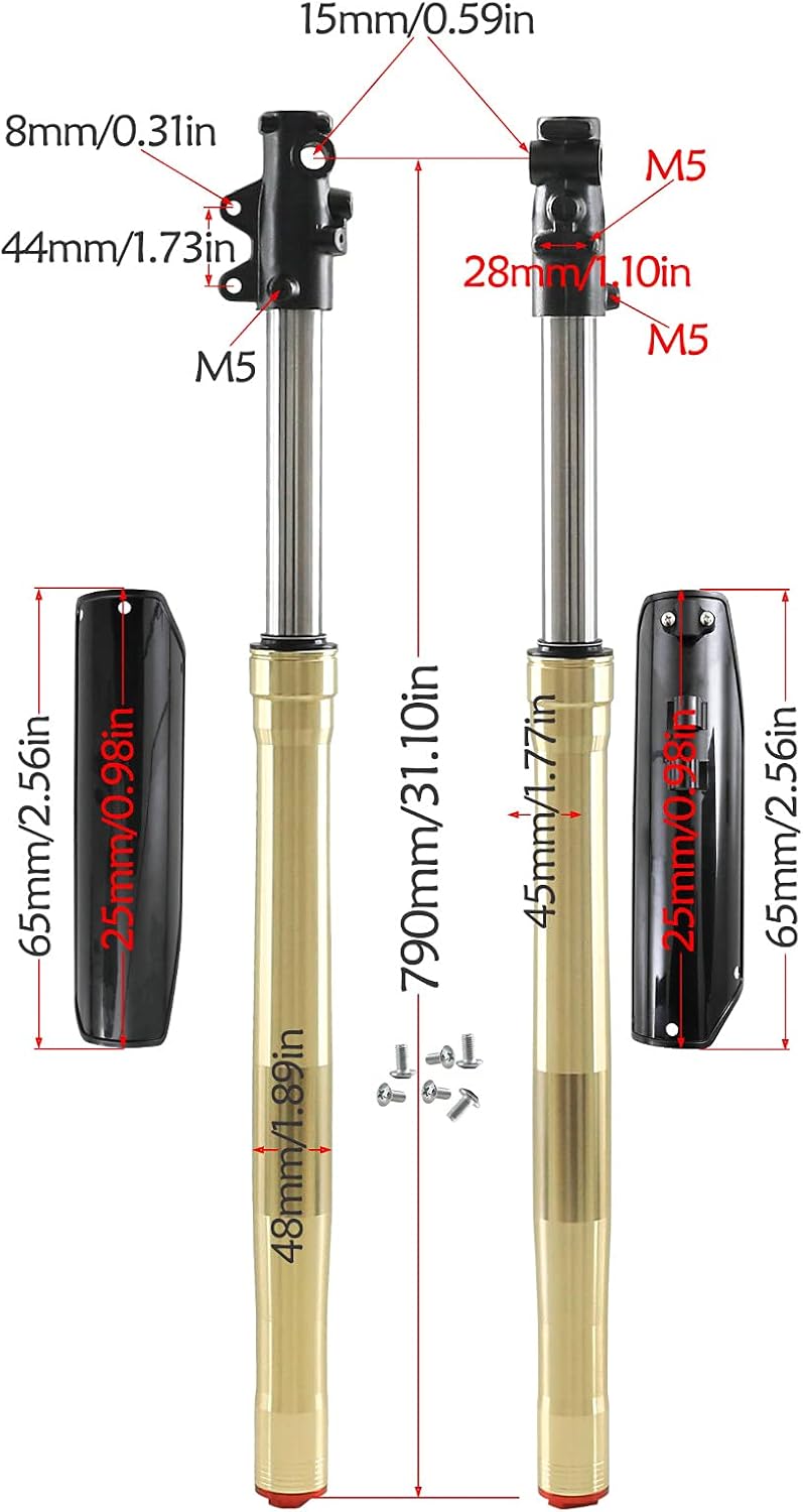 45/48mm 790mm Front Hydraulic Forks Suspension Shocks Absorber for Motocross Dirt Pit Bike 110cc 125cc 150cc