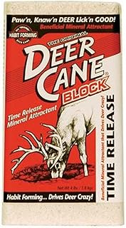 EVOLVED HABITATS Deer Cane Block Mineral Deer Attractant - Fast & Easy to Use All Year-Round Concentrated Mineral Food Supplement for Deer