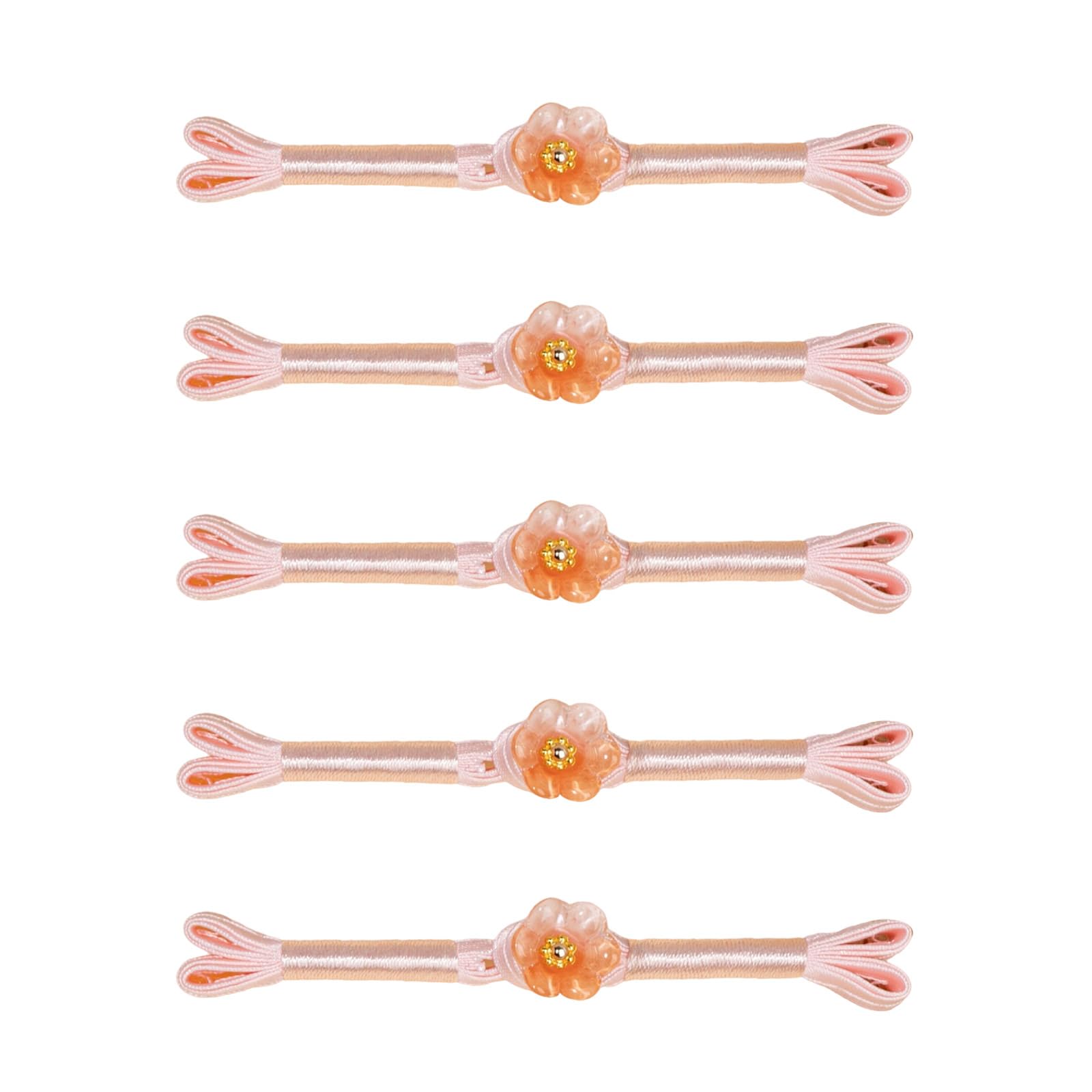 COOLHOOD 5Pcs Traditional Chinese Cheongsam Knot Button Floral Sewing Fasteners for Cloaks Dress Coat Decoration Decorative Flower Button