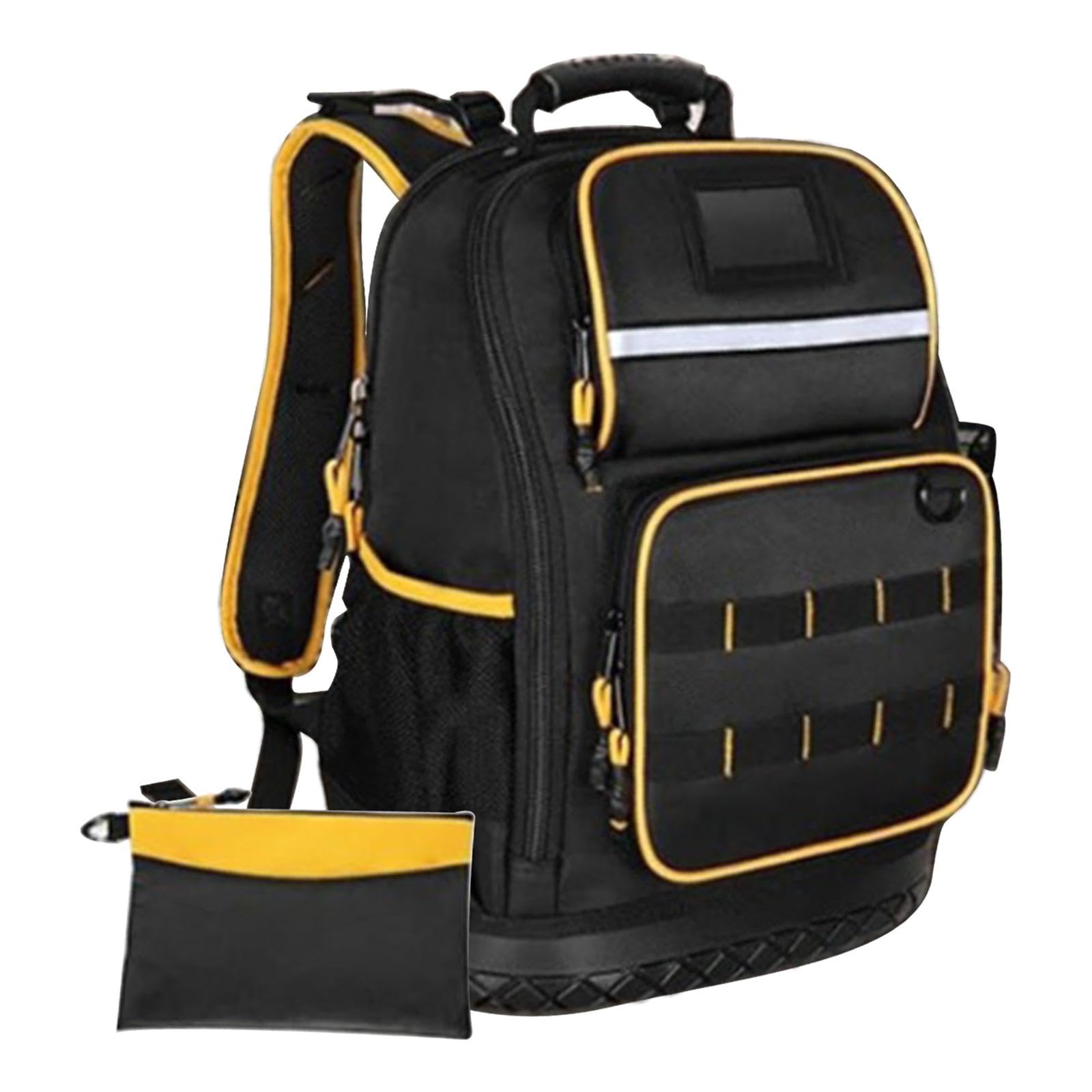 Zaino Portautensili per Elettricisti, Borsa Organizer Spaziosa 12.5x7x18 pollici Tessuto Oxford Resistente per Utensili Manuali ed Elettrici, Fai da Te, Lavori