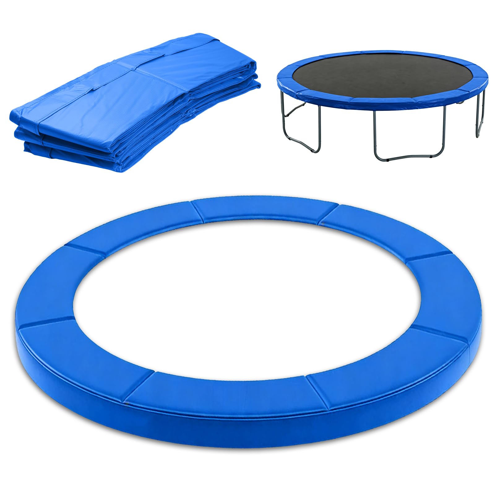 Trampolin Randabdeckung 306cm Außendurchmesser Trampolin Umrandung Federabdeckung Trampolin Randschutz UV-beständig Reißfest Trampolinzubehör Sicherheitsmatte
