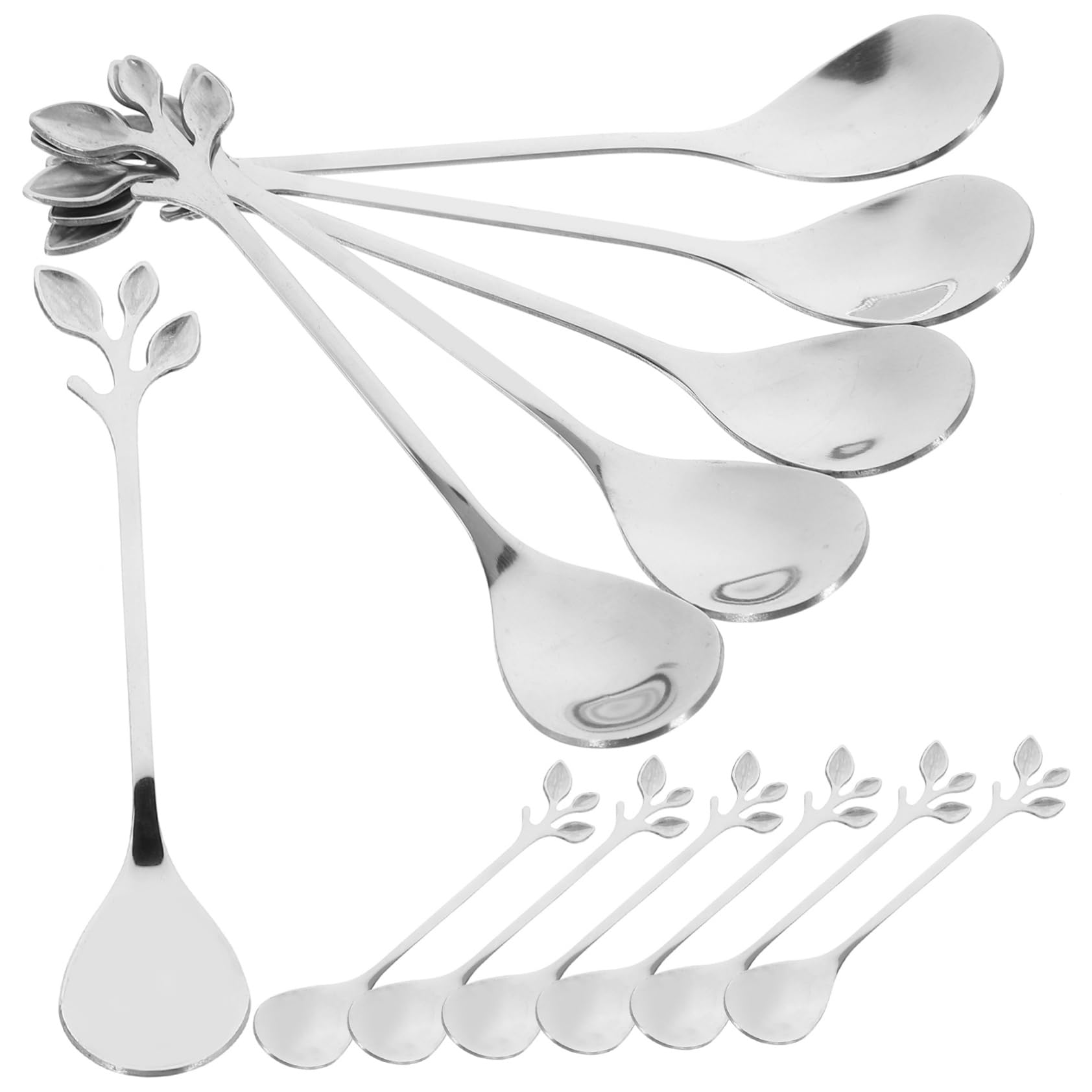 Gatuida 48piezas Cucharas De Mezcla De Acero Inoxidable Diseño De Cucharas De Cocktail Para Mezclar Bebidas y Utensilios De Bar