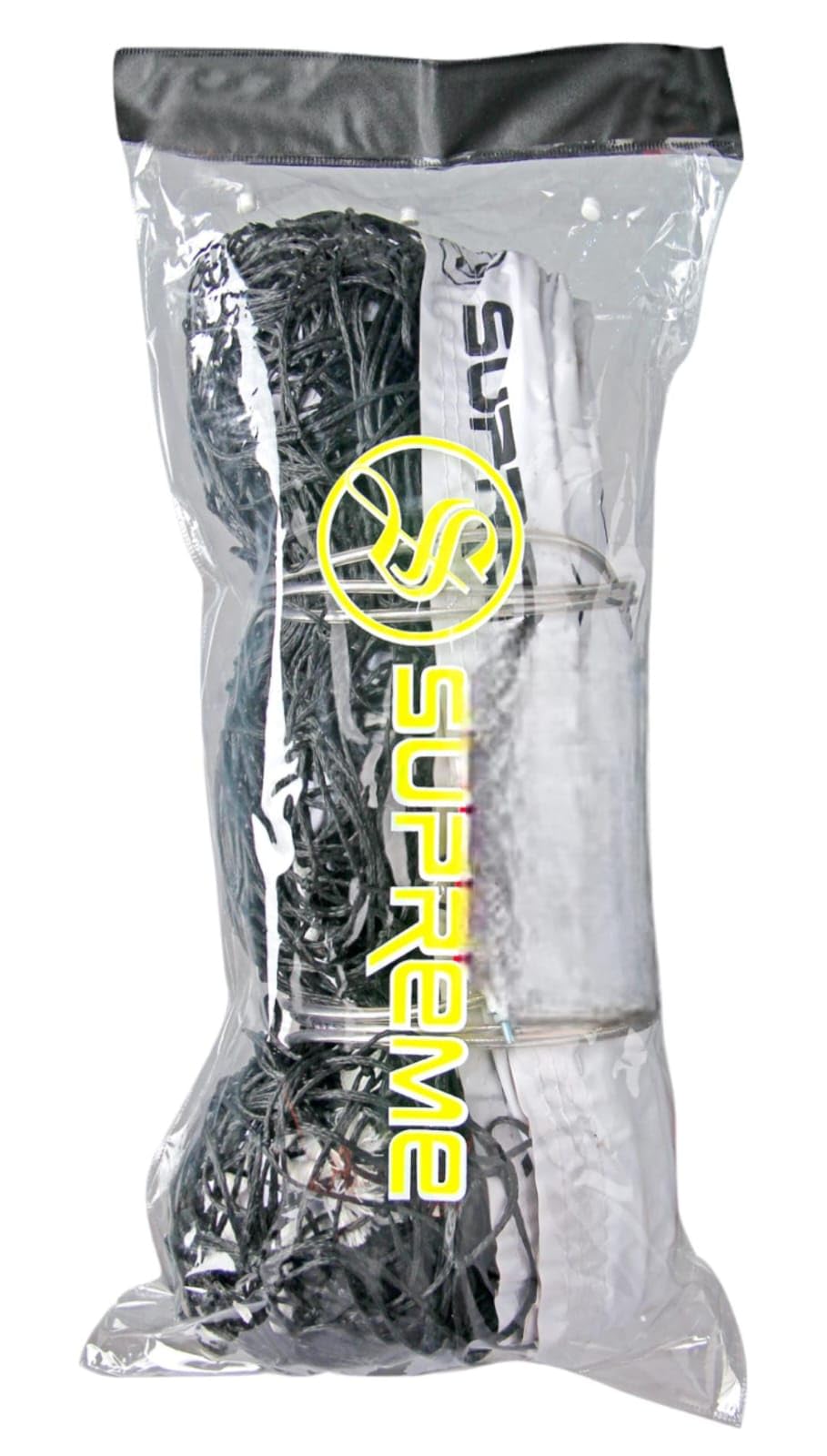 Supreme Volleyball Net M*Plus with Iron Wire for Regular Play Tournament Qlty. Volleyball Net (Black, White). (Pack of 01) 3