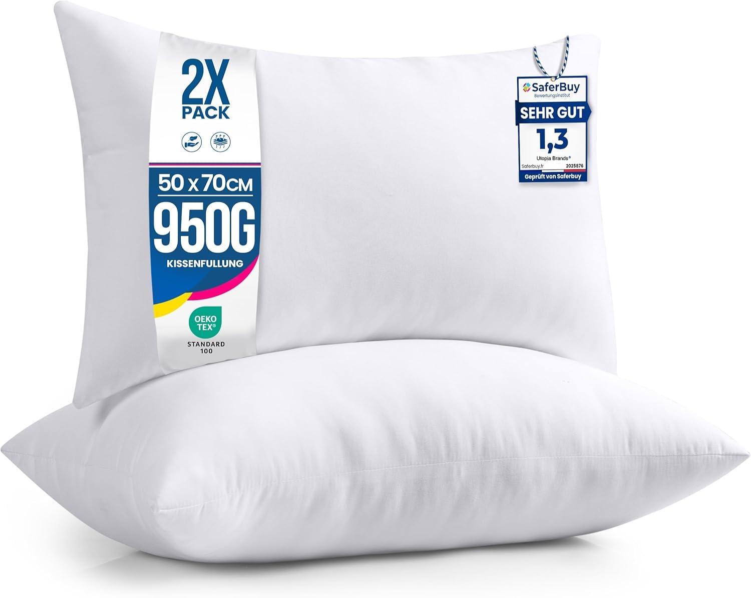 Utopia Bedding Kissenfüllung 50x70 2er Set Innenkissen Kissen Sofakissen