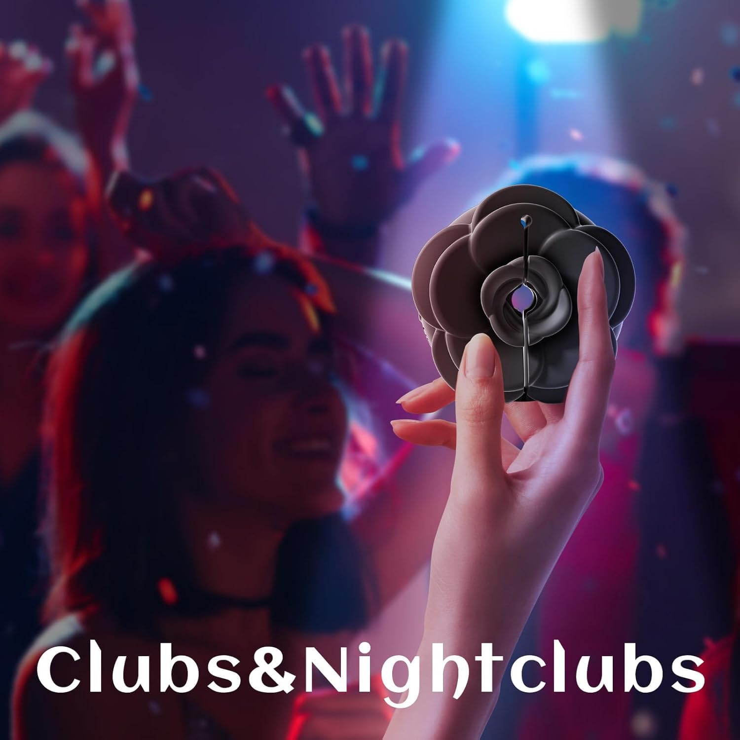 foshjay Nipple Toys Rose Toy - Nipple Clamps BDSM Toys with 9 Vibrating Modes Female Sex Toys 1 Pair Adult Toys for Women Silicone Nipple Vibrator Adjustable Couples Sex Toy: Black Rose