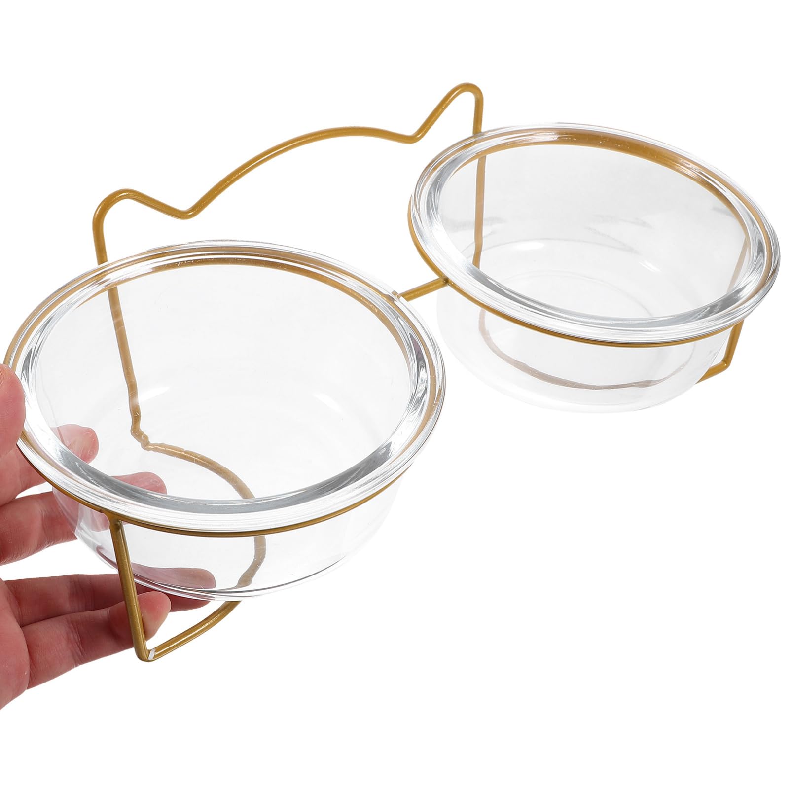 Kisangel Gamelle Surélevée pour Animaux De Compagnie Inclinée Verre pour Chat Et Chien Double Gamelle Haute pour Nourriture Et Eau