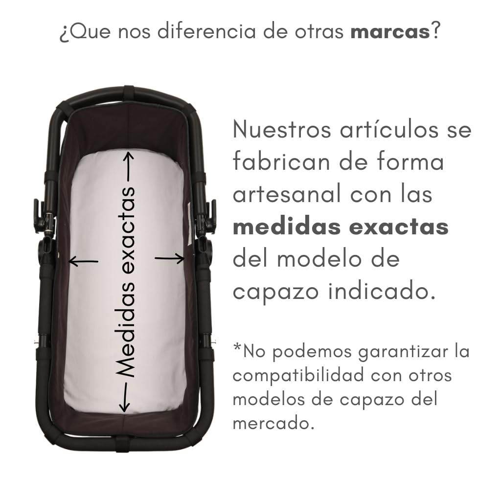 Sabana Bajera Capazo Impermeable para Joolz AER 2 | Funda Colchón Protector Cuco Carrito Bebe | ALGODÓN BLCO | 100% Algodón Certificado Oeko-Tex® Organic Cotton — view 3