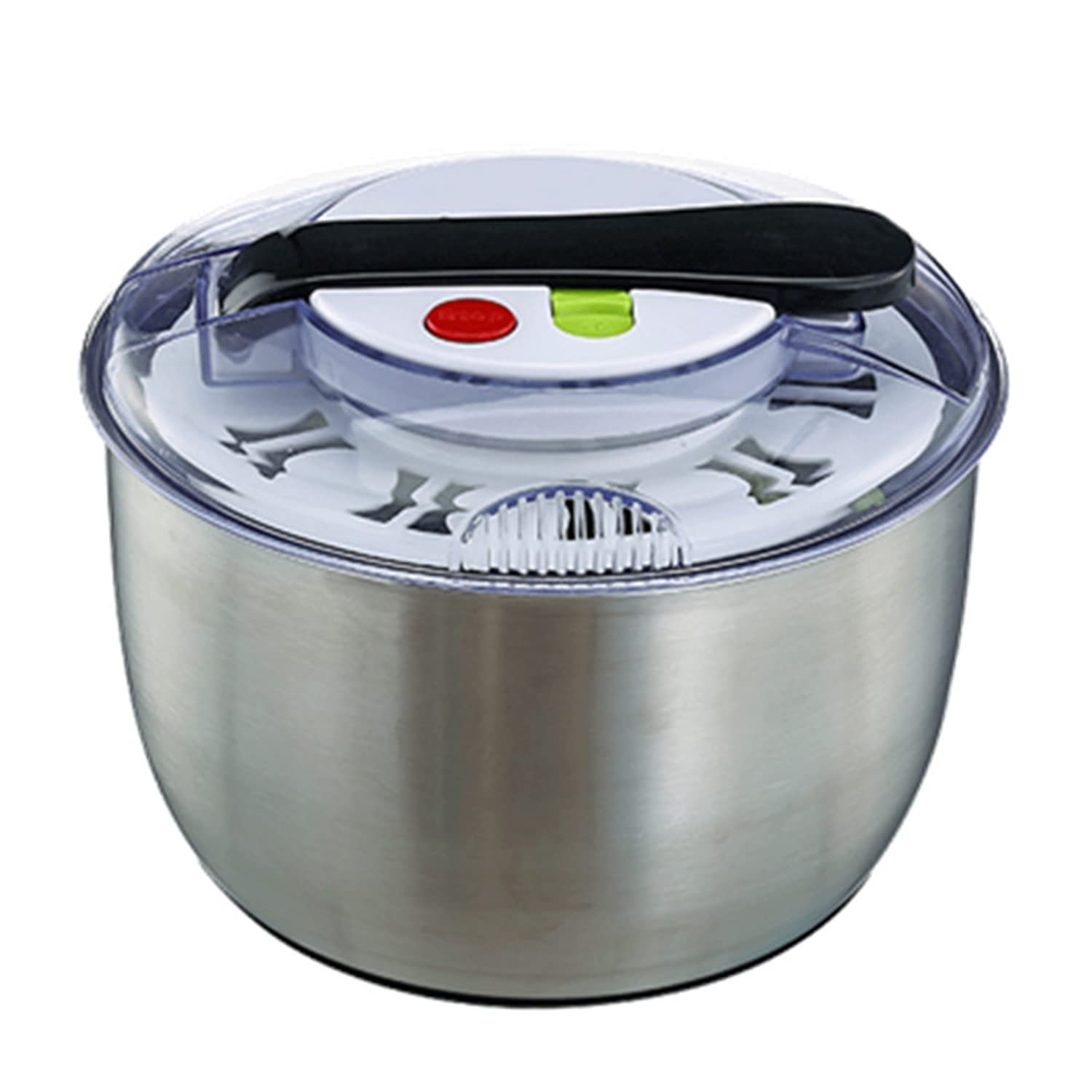 NOVSKI Centrifuga per Insalata, Centrifuga per Lattuga, Shaker per Condimenti per Insalata, Essiccatore Manuale per Frutta E Verdura, Cestini per Disidratatore da Cucina