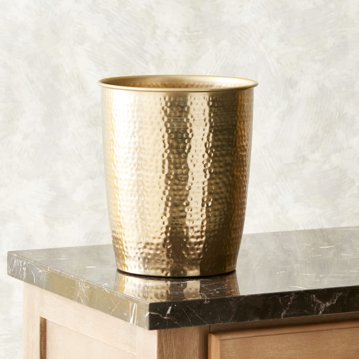 Home BoxRound Elegant Bin 26 x 21 x 21 cm 21 x 26cm Gold