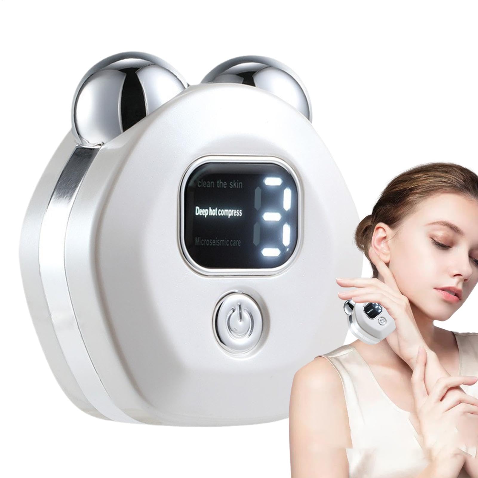 Dispositivo de microcorriente para cara, herramienta de masaje de rodillo para cara, dispositivo de tonificación de la piel para viajes en casa, herramienta eléctrica de masaje facial