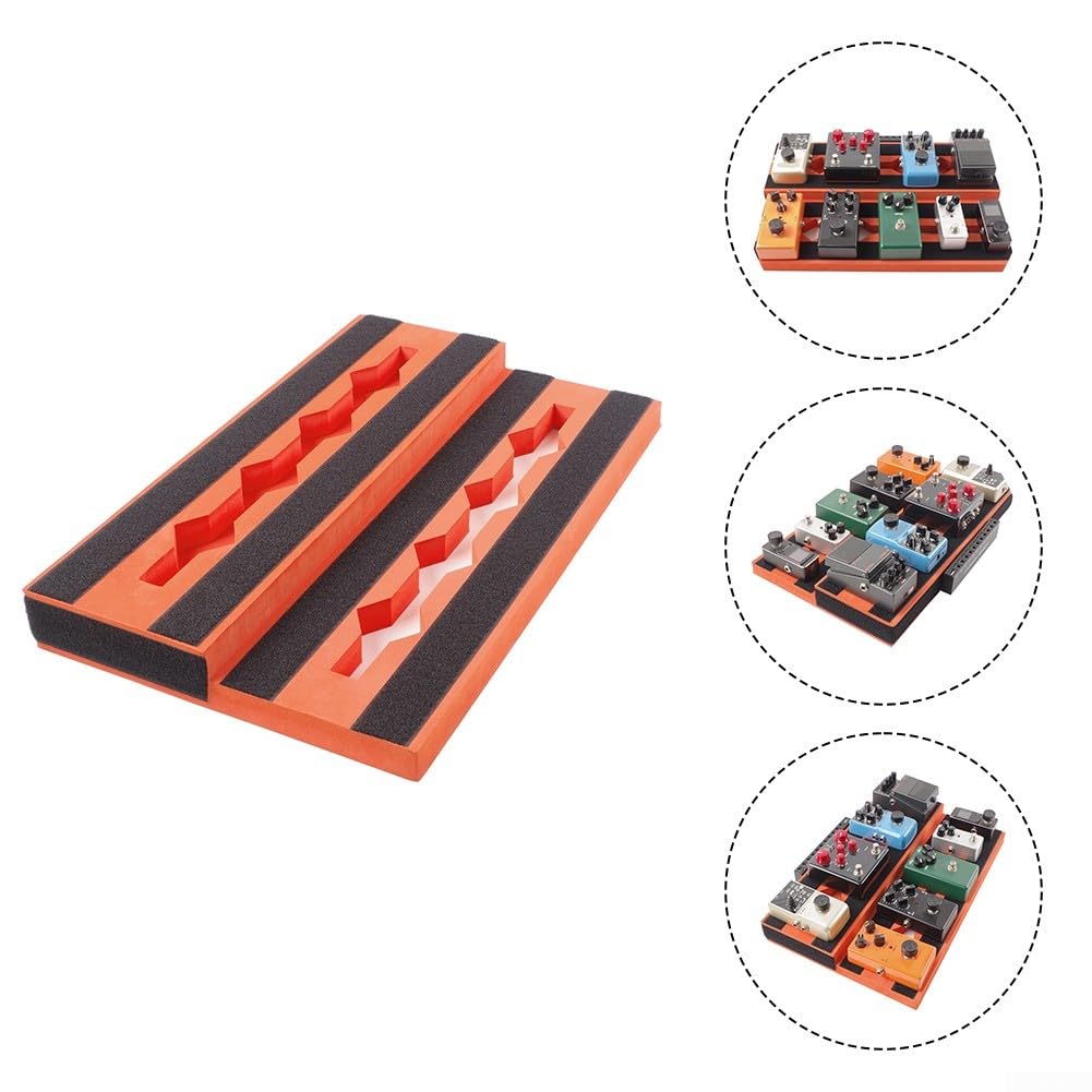 Tablero del pedal de la guitarra de EVA con la gestión de cables oculta para la configuración organizada de los efectos y el funcionamiento en vivo