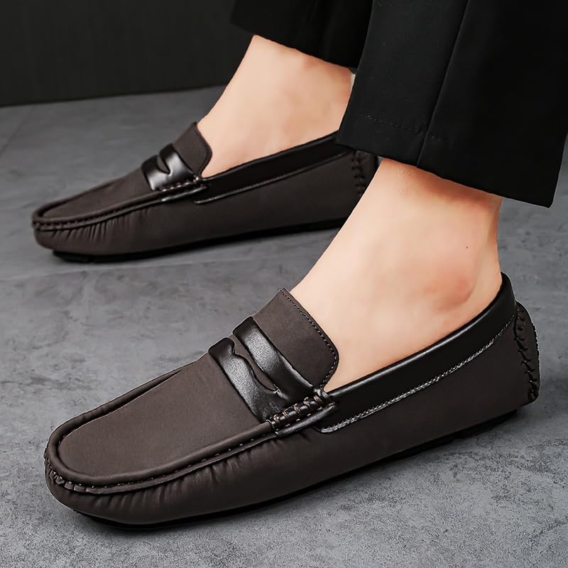 Men's Loafers Shoes Penny Loafers Vegan Leather Driving Loafers Comfortable Flat Heel Anti-Slip Casual Slip-on4