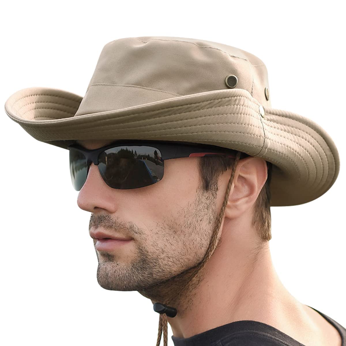Lishang Pesca Sombrero Sol Ancho Sombrero Plegable Hombre Verana Pescador Sombrero Protección UV Solar Sombtero Ancho Outdor Senderismo Camping Viajes Caze Jardin