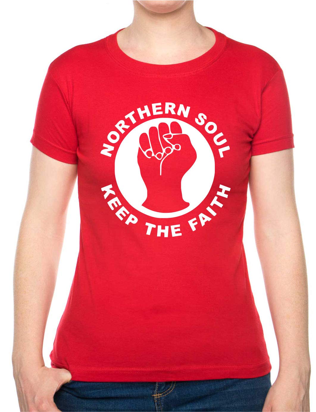 Print4U Northern Soul Music Lovers Womens T-Shirt Funny Birthday Ladies X-Large Red