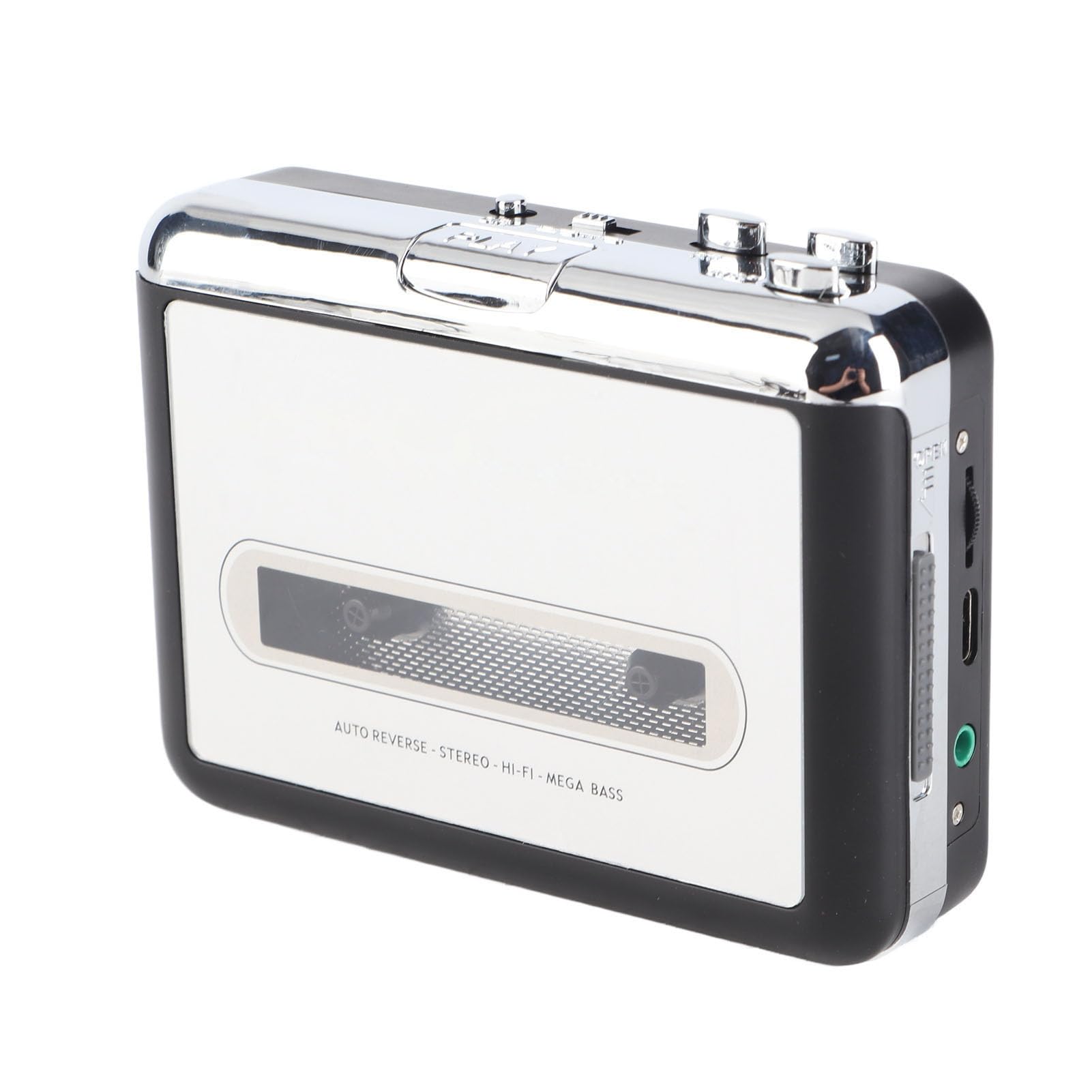 Kadimendium Konwerter Kasety Magnetofonowej USB na Komputer PC MP3 Switcher Converter + Plug and Play + Wyjście + Słuchawki, do Konwersji Kasety na Odtwarzacz Muzyczny MP3, Zasilany Przez USB, Nie