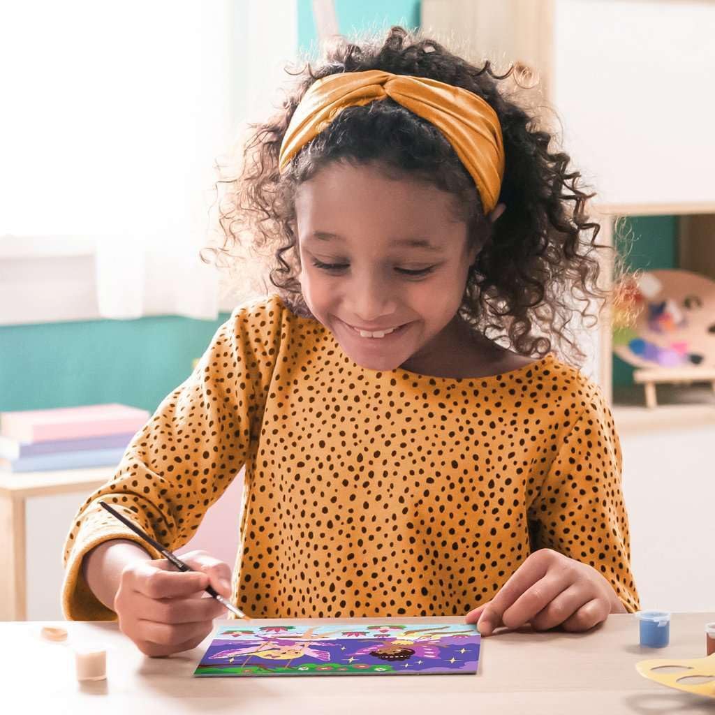 Ravensburger CreArt, Malen nach Zahlen Kinder - Feen-Freundinnen: Mit Neon-Pinker Acrylfarbe!