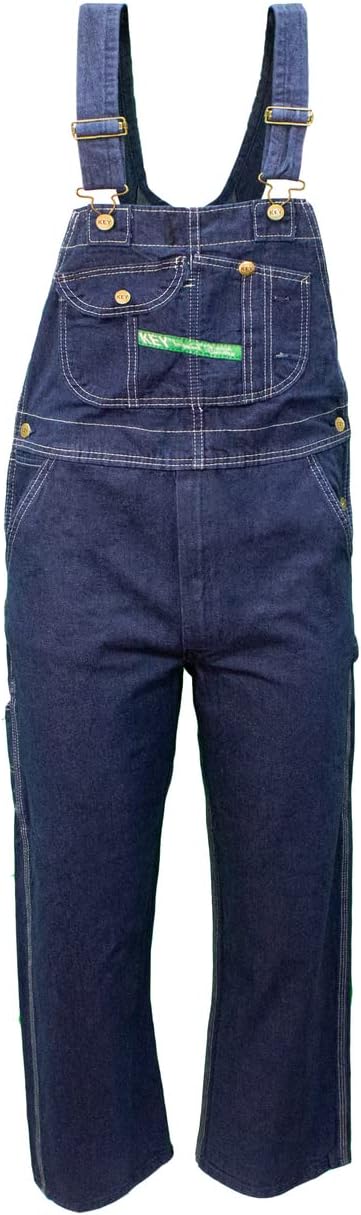 Men's Garment Washed Zip Fly High Back Bib Overall