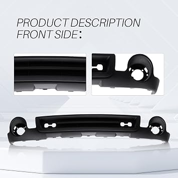 CarPartsDepot Front Bumper Deflector Lower Valance With Fog Lamp Hole Compatible With 2007-2013 GMC Sierra 1500 15131299 GM1015100