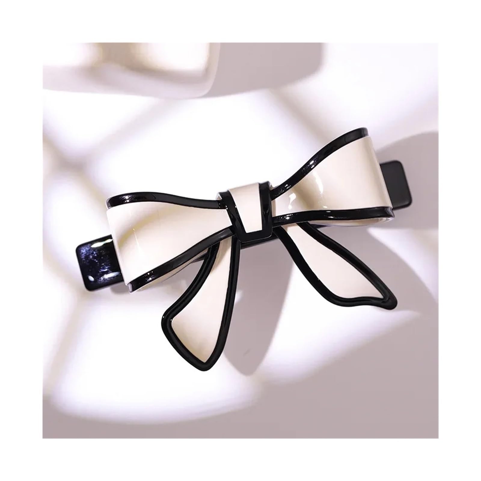 Accessori versatili for morsetti for fermagli for capelli con nodo a farfalla for impugnature([Beige 8CM spring clip]])