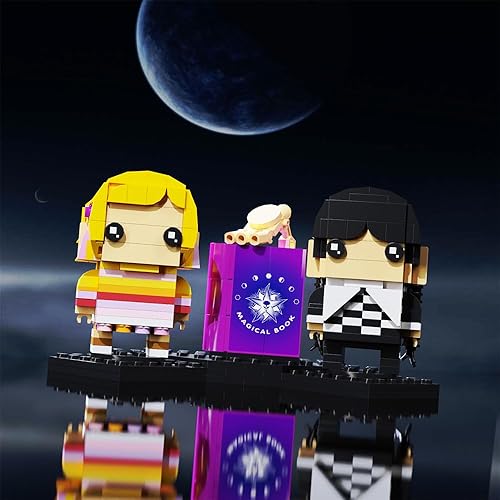 Miniatura 7 de Wednesday and Enid Wolf Girl - Juego de construcción de figuras con pequeñas cosas, famosos juguetes de televisión, regalos de cumpleaños para niñas