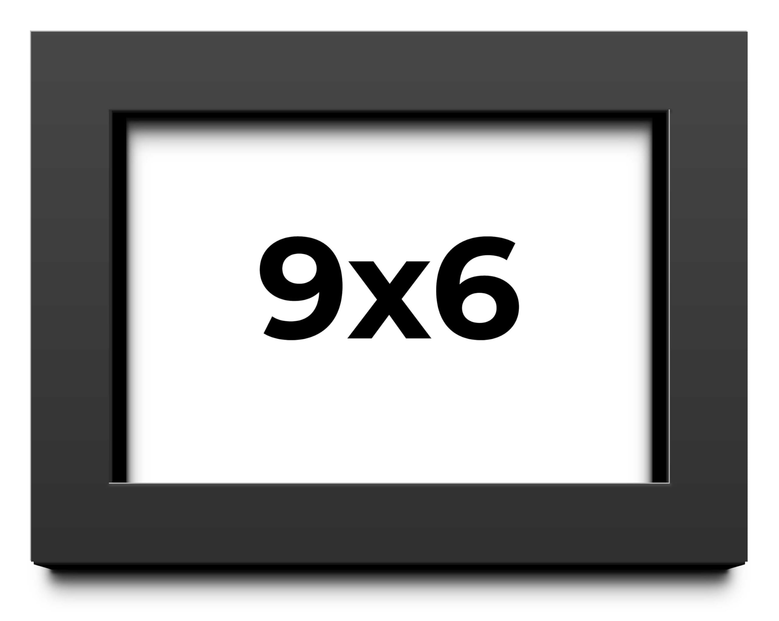 9x6 Black Shadowbox Frame - Shadow Box Frame Interior Size 9x6 by 1.5 Inches Deep - Black Frame is Made to Display Items Up to 1.5 Inches Deep! Includes Shatter Resistant Acrylic, Backing, Hardware