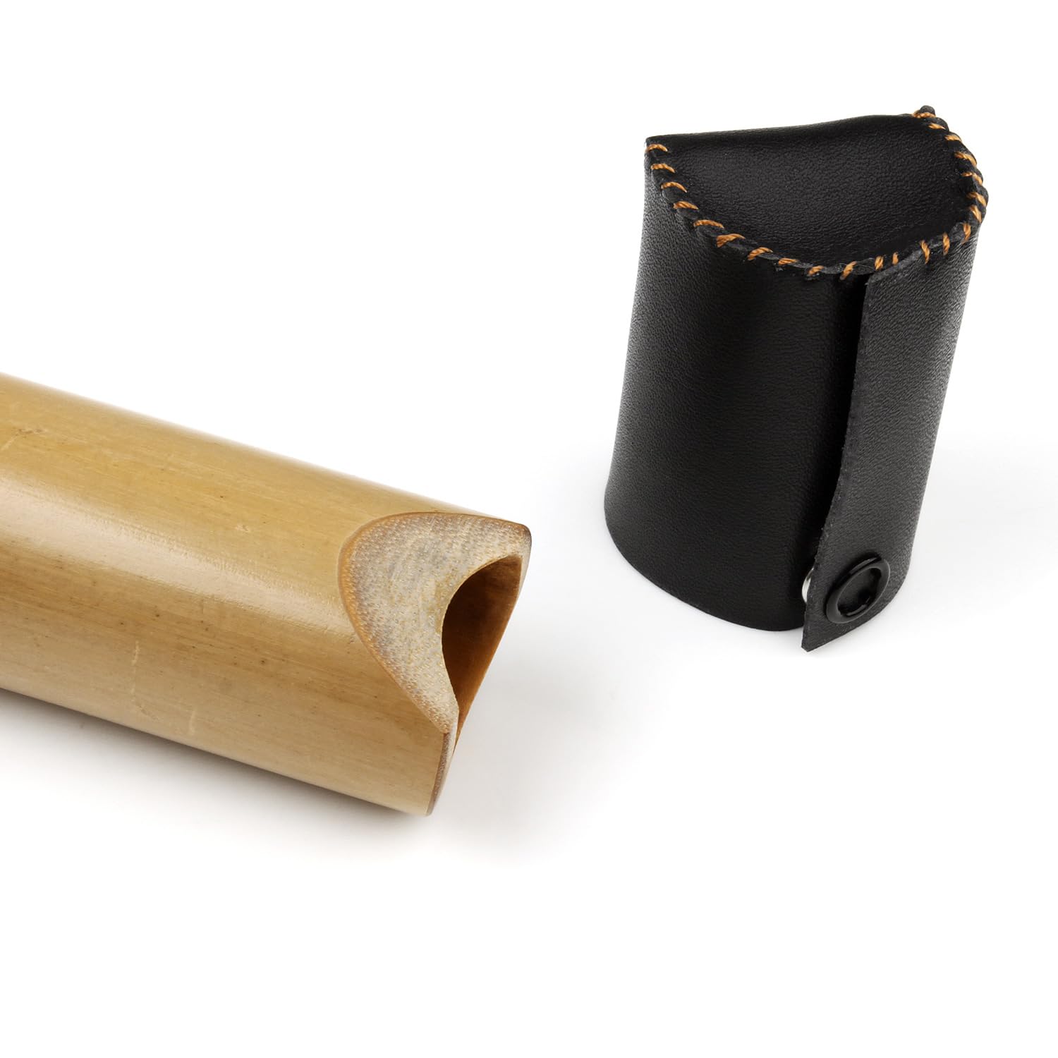 Instrument de musique traditionnel en D à 5 trous de style japonais Shakuhachi D/E Flûte en bambou avec racine Instrument à vent (1,8 touche D)