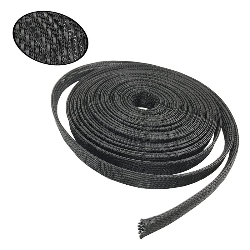 Schwarze, isolierte, geflochtene Kabelhülse for Elektronik, Automobile und Haushalt(80mmx5Meter)