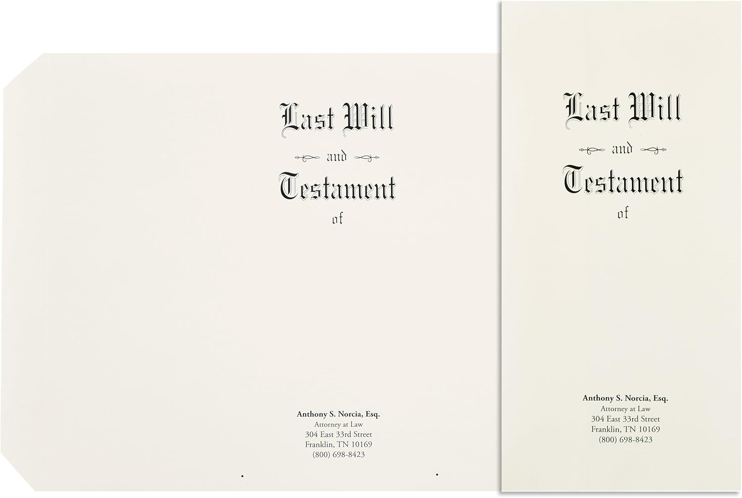 Exhibitindexes® Personalized Will Set -25 Covers, 25 Envelopes
