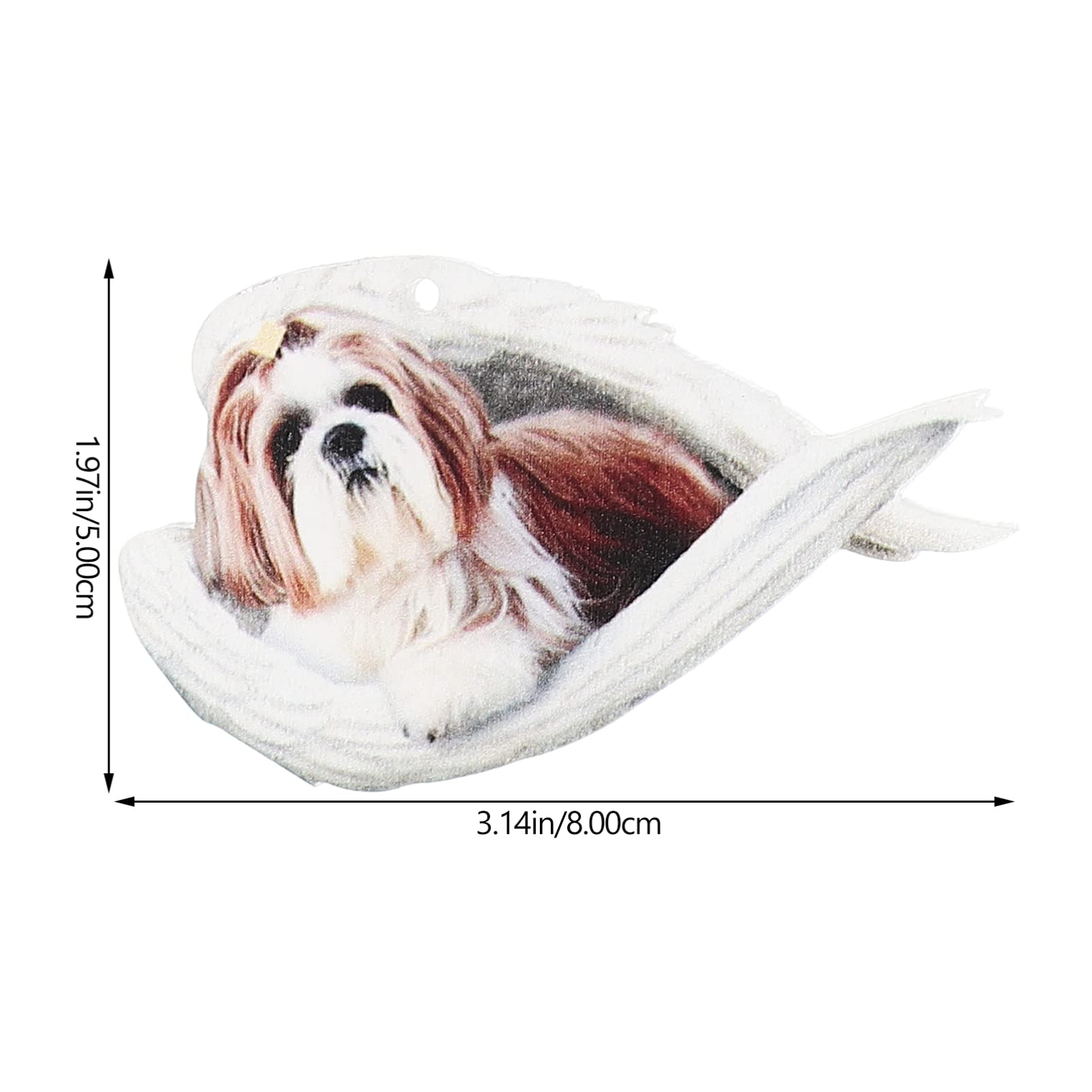 PRETYZOOM 4 Sätze Hängender Hundeanhänger Schlüsselanhänger Tier Hundegeschenk Hundezubehör Entzückende Hundeanhänger DIY Anhänger Mit Hundemuster Hund Anhänger Acryl 4 Stück * 4