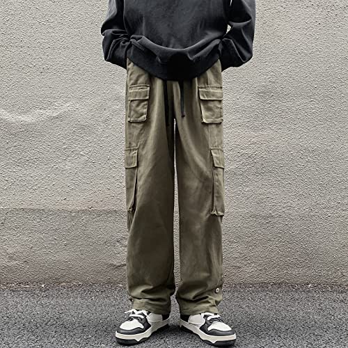 Men's Slim-Straight Cargo Pants Cotton Multi-Pockets Tactical Outdoor Work Pants2