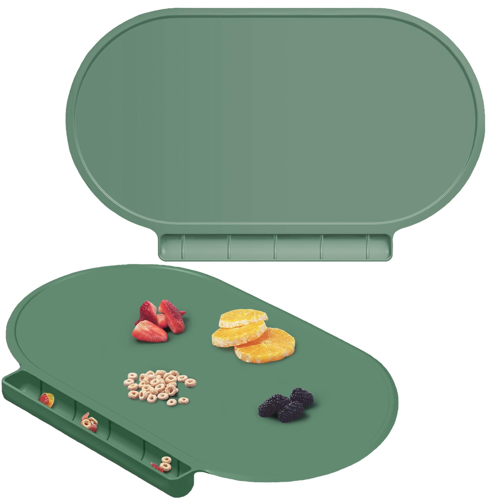 Silicone Placemat for Baby, Silicone Baby Toddlers Non-Slip Tablemats Stain Resistant Anti-Skid Reusable Dishwasher Safe Table Mats, Portable Food Mat