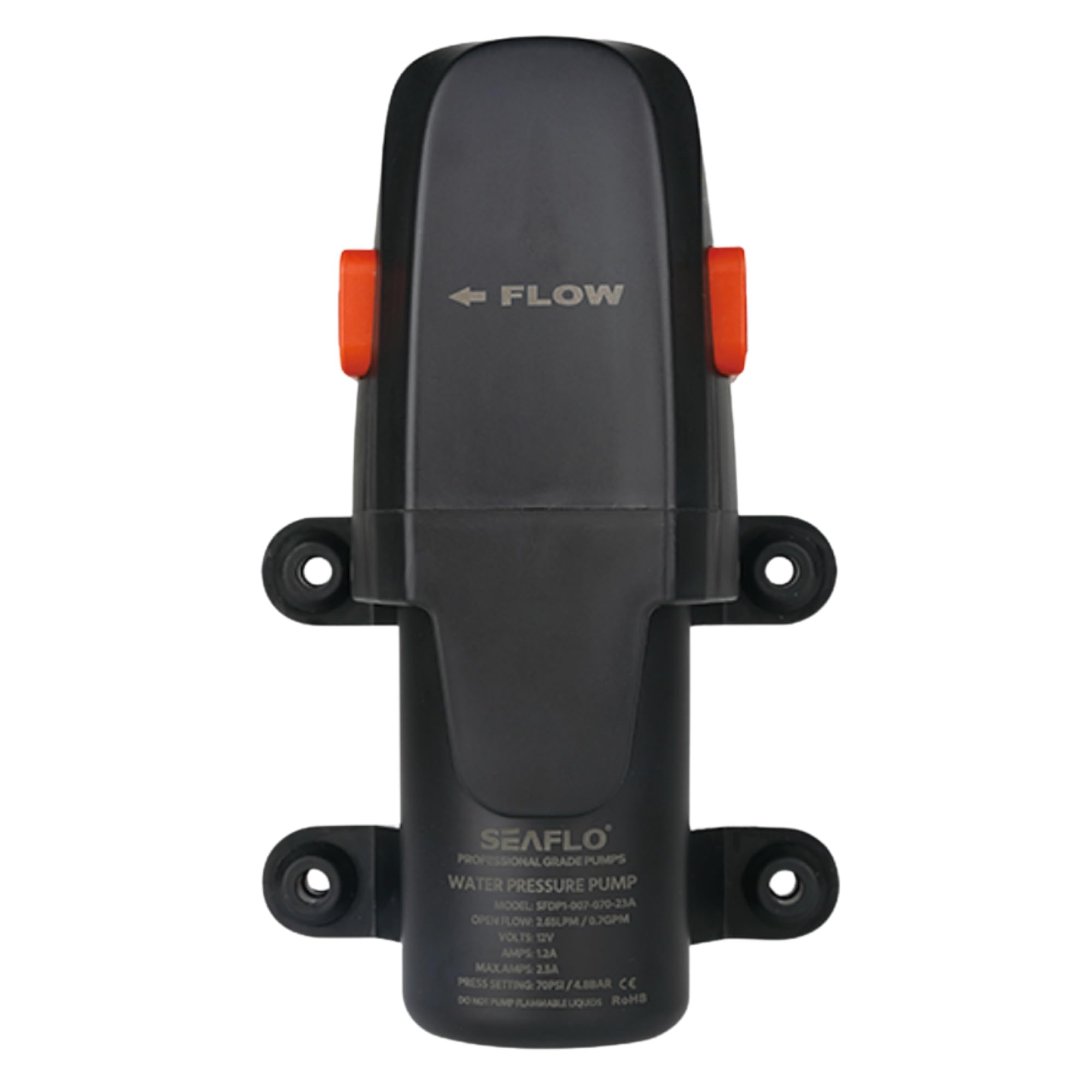 SEAFLO Bomba de diafragma de presión de agua bajo demanda serie 23A (1.2 GPM, 40 PSI, 12V)