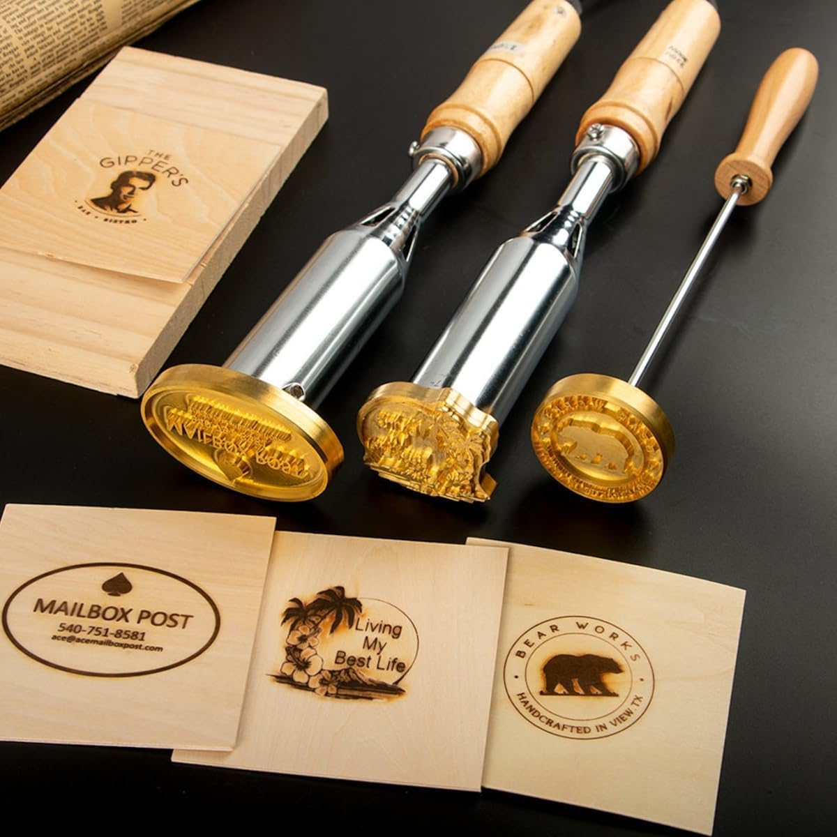 Tpfoon Custom Branding Iron For Wood Custom Wood Burning Stamp For Woodworking, Wedding Branding Iron For Wood, Personalized Branding Iron For Grill Bbq Burger Meat Steak Leather, Custom Logo Stamp