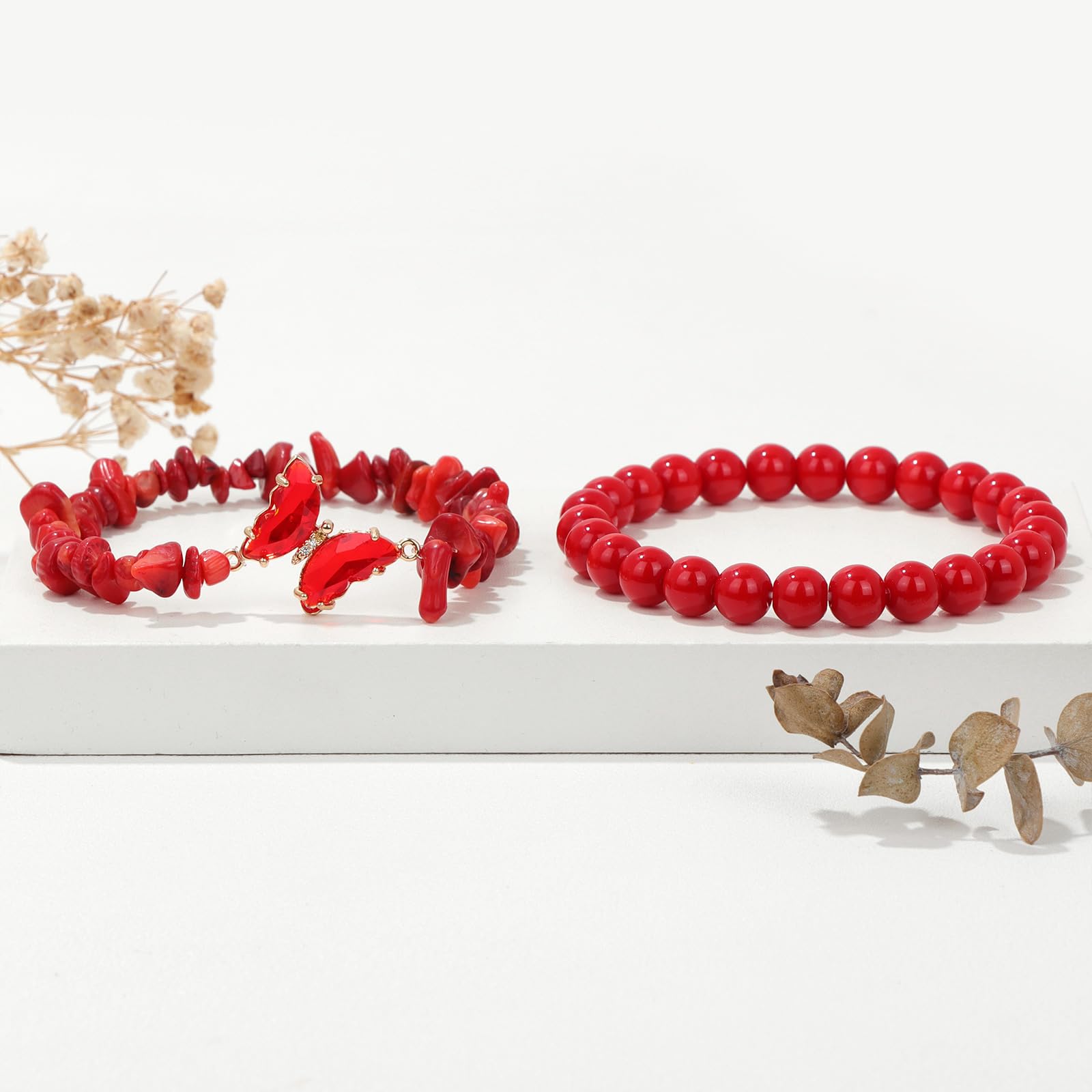 Pulsera de Amatista para Mujer, Pulseras de Amatista con Cuentas y dijes de Mariposa, Pulseras de Piedras en Capas para Mujer.