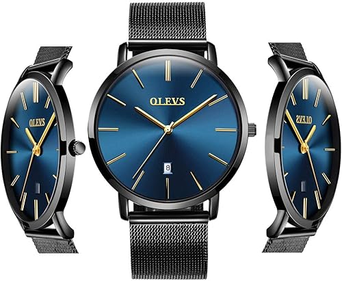 OLEVS Inexpensive Watches Men Analog Quartz Business Watch Stainless Steel Classic Waterproof Watches Unique Calendar Date Window Wrist Watch
