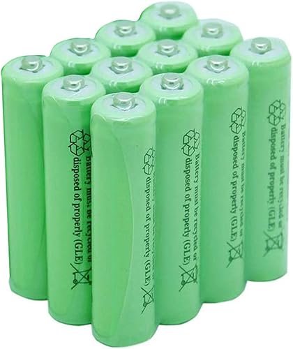 GEILIENERGY Batería NiCD recargable AA, 1.2 V, 600 mAh, pilas AA de alta capacidad para luces solares, luces de jardín, luz de patio (paquete de 12)