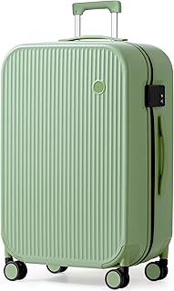 Suitcase Spinner Wheels 26'' Checked Luggage Hardshell Lightweight Rolling Suitcases PC with Cover & TSA Lock for Business Travel, Avocado Green