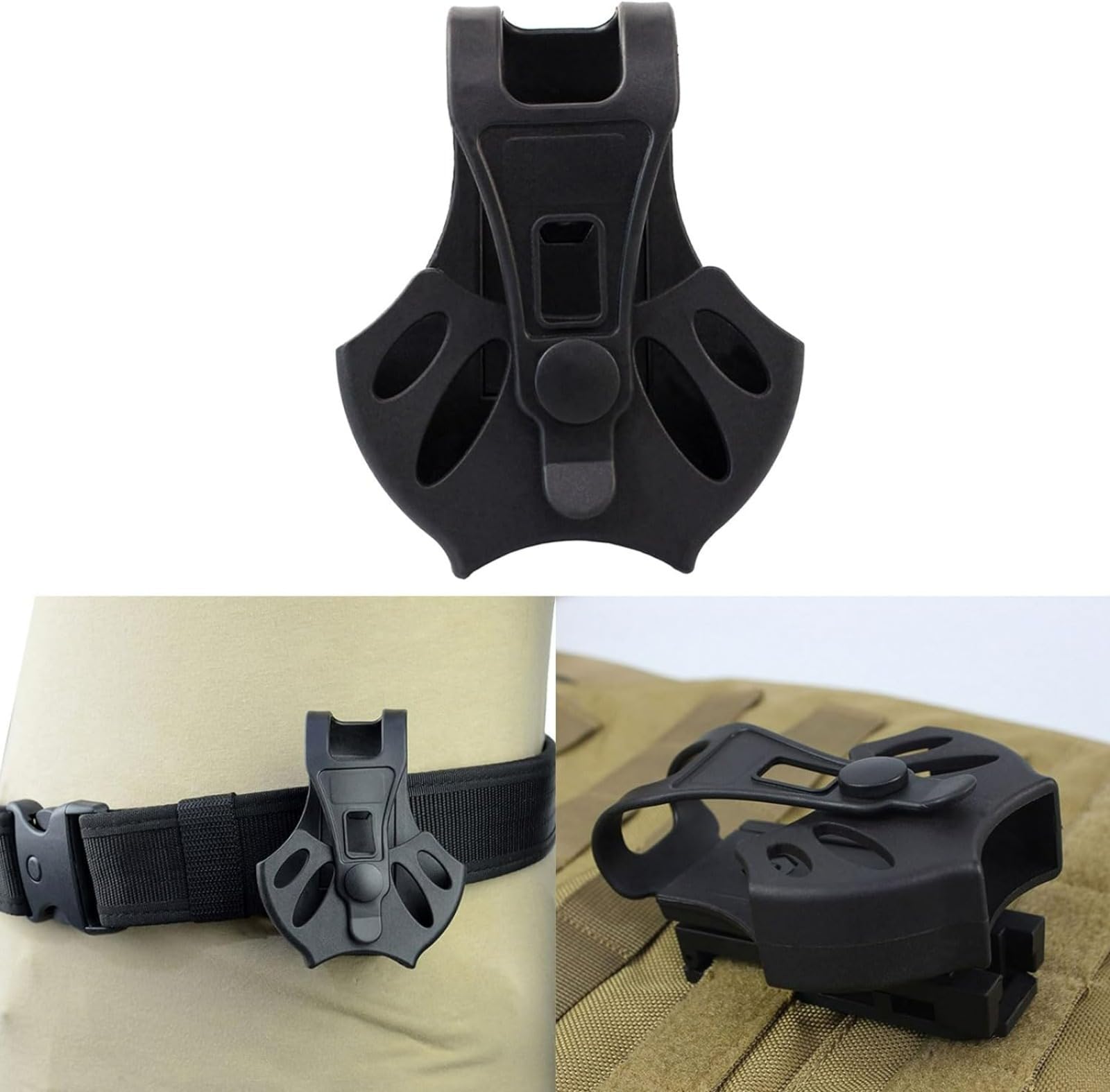 Funda para Esposas con Parte Superior Abierta, Funda táctica para Esposas,Clip para cinturón, Funda de grilletes de policía, Funda para Esposas, cinturón de,Funda táctica para Chaleco táctico