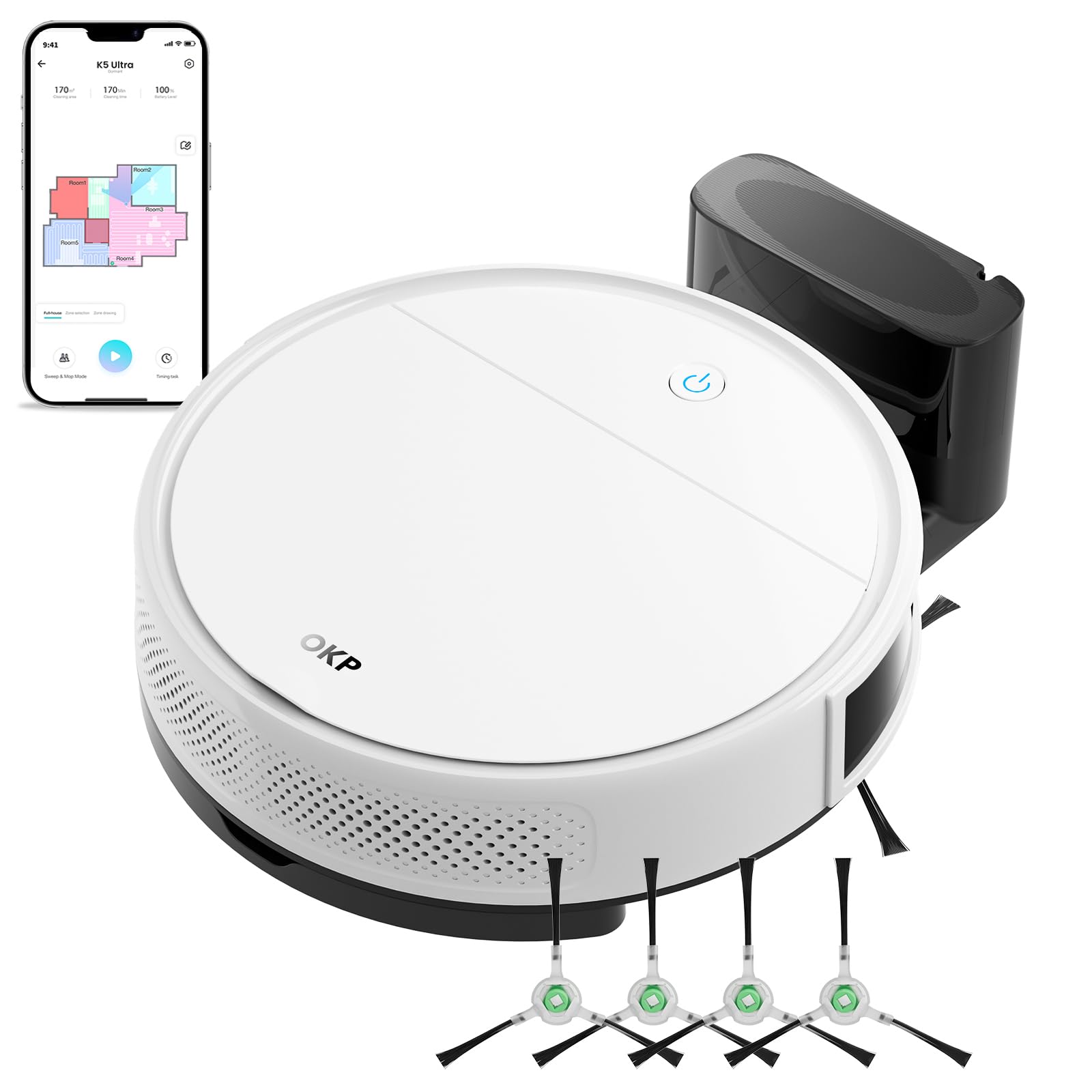 OKP Robot Vacuum Cleaner with Mop