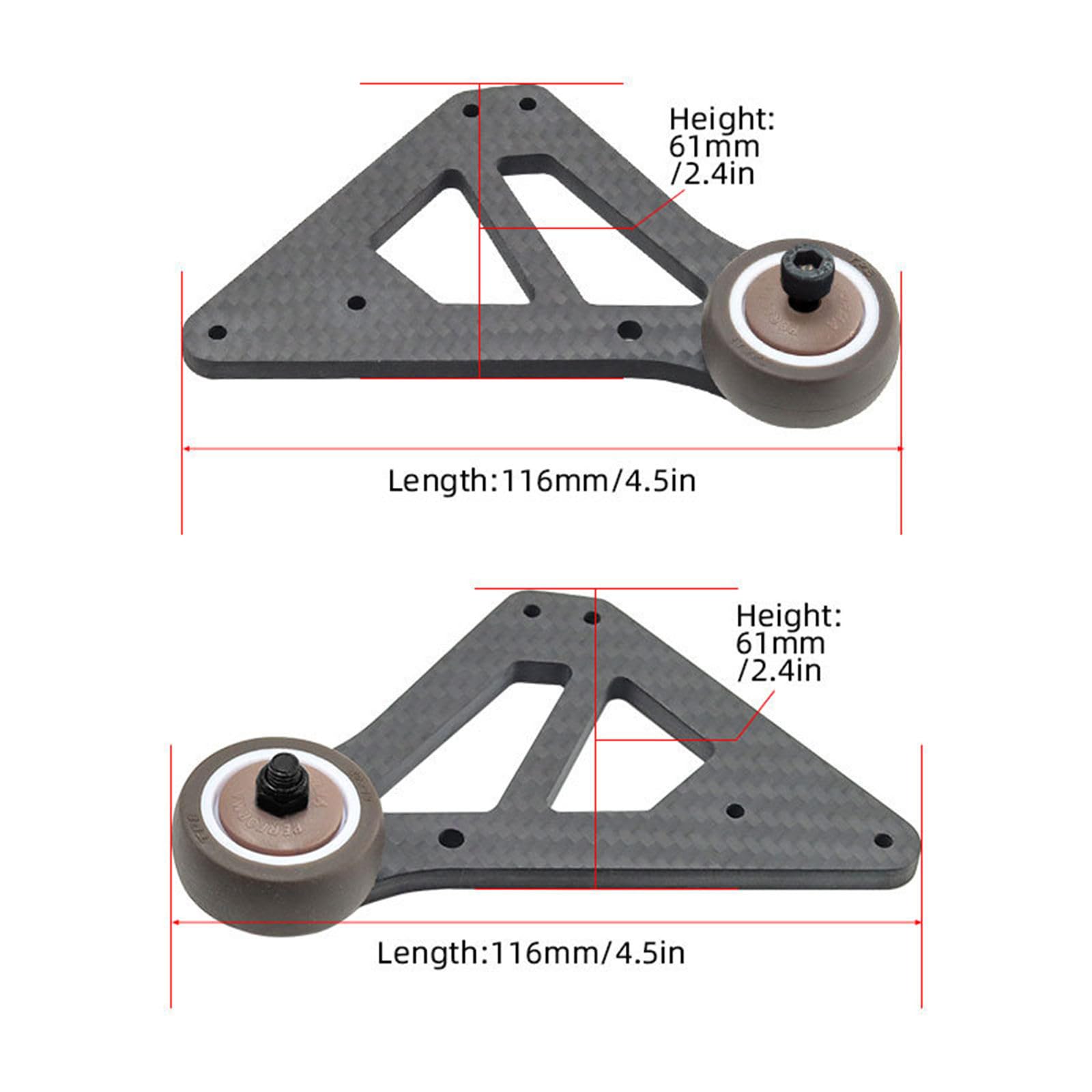 MOUDOAUER RC Car Carbon Fiber Wheelie Bar for Arrma 1/7 Mojave V2 EXB RC Car Upgrade Parts