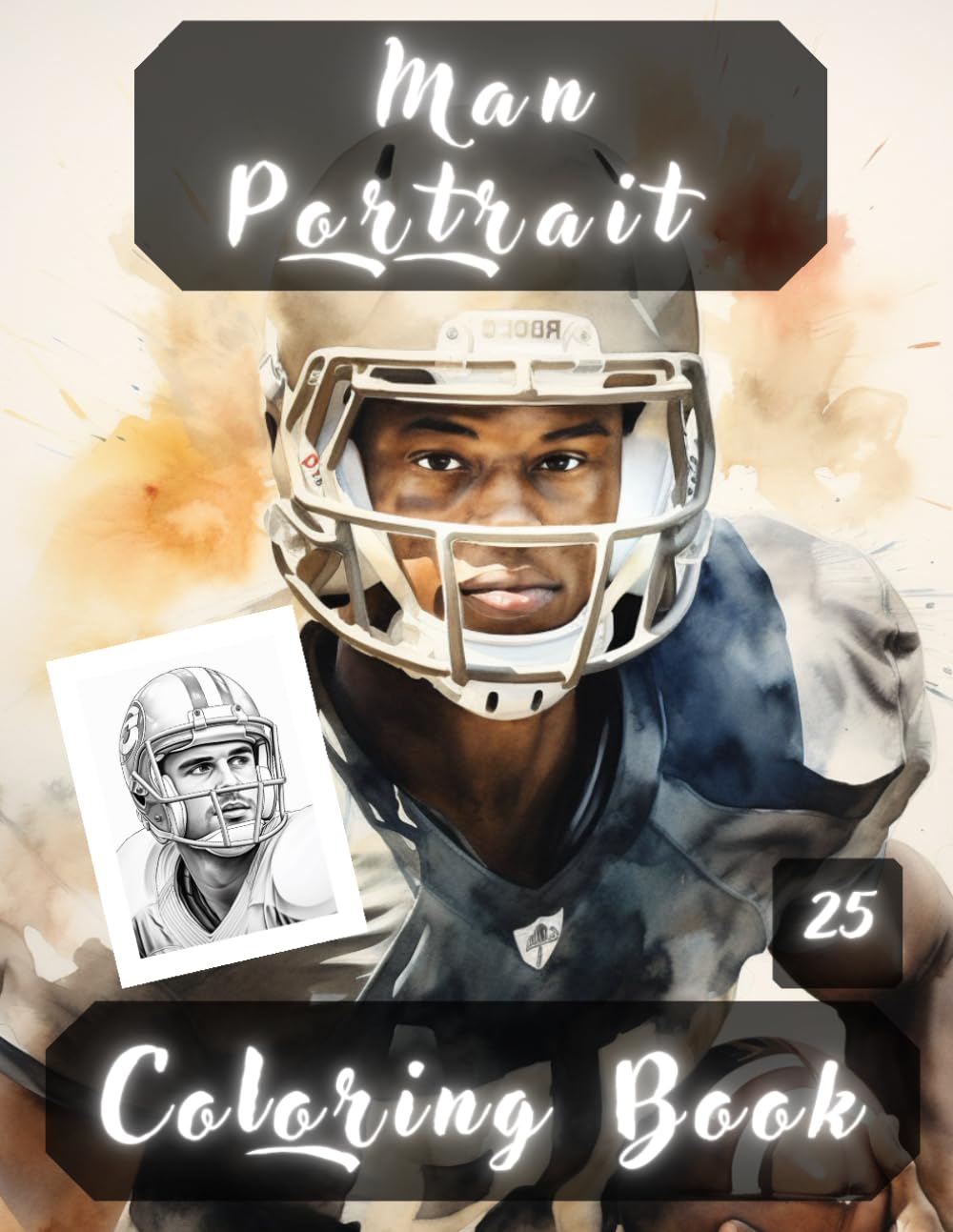 Man Portrait Coloring Book: Man Portraits, Realistic People Faces in Greyscale, Coloring Pages for Relaxation Stress Relief and Happiness.